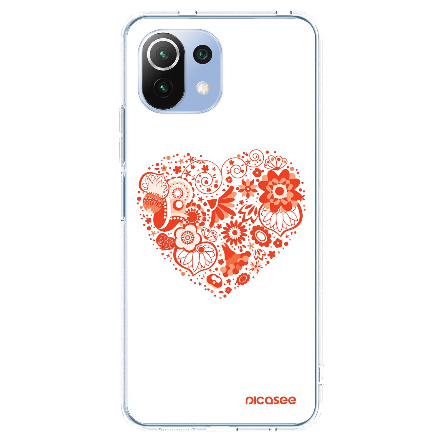 Picasee silikonski prozorni ovitek za Xiaomi Mi 11 Lite - Big heart