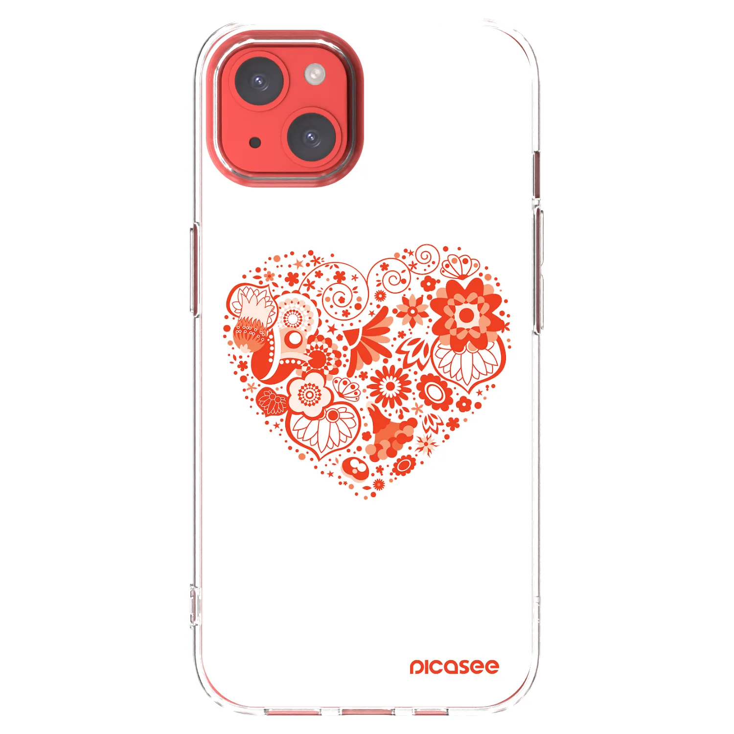 Picasee silikonski prozorni ovitek za Apple iPhone 13 - Big heart