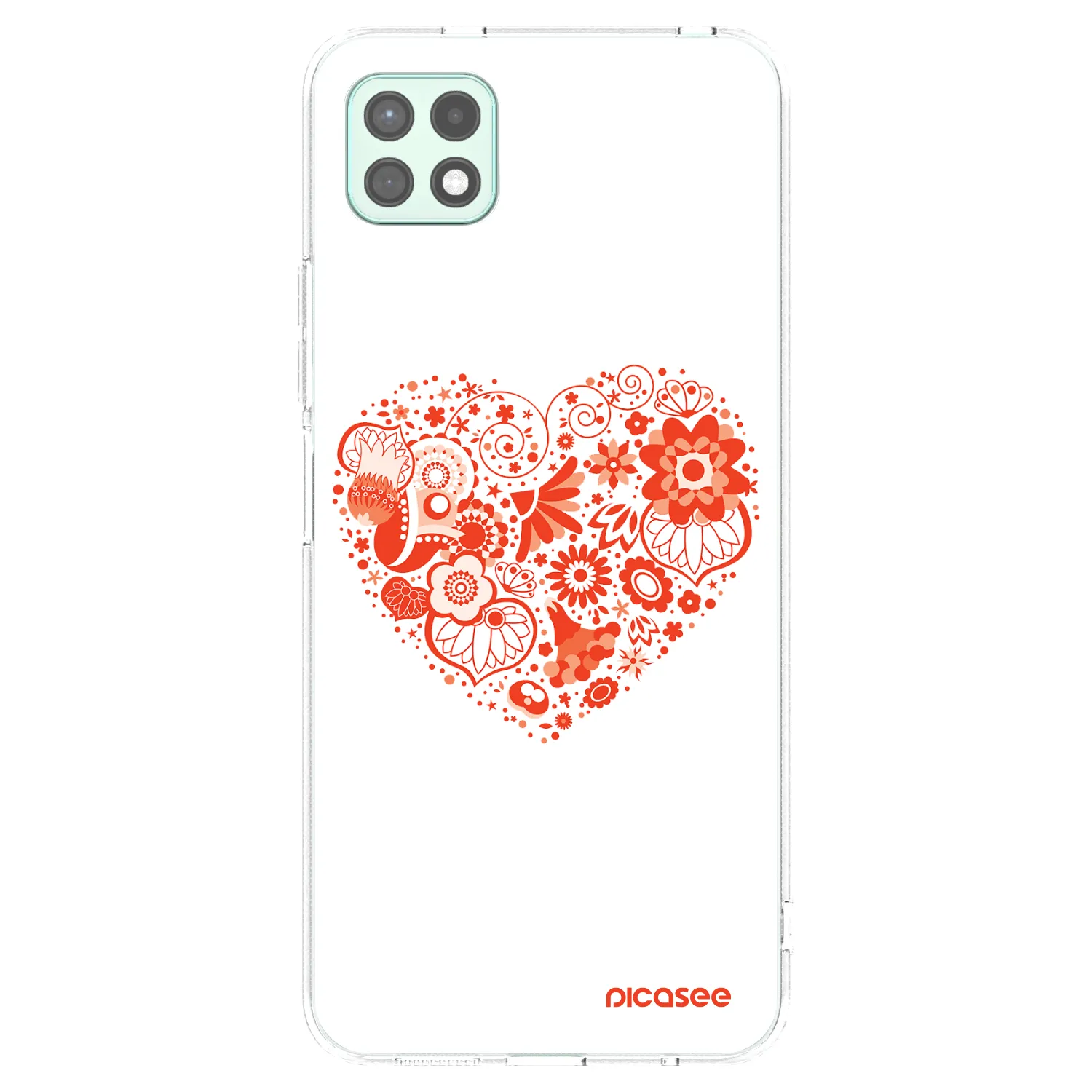Picasee silikonski prozorni ovitek za Samsung Galaxy A22 A226B 5G - Big heart