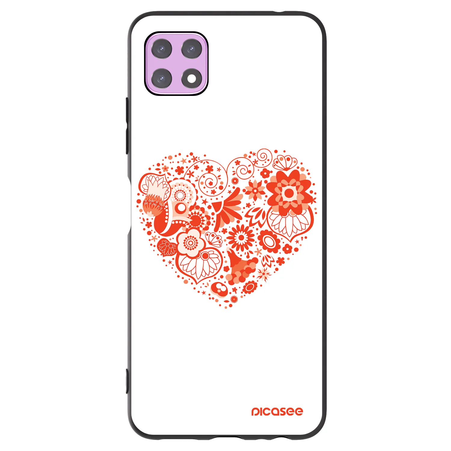 Picasee silikonski črni ovitek za Samsung Galaxy A22 A226B 5G - Big heart