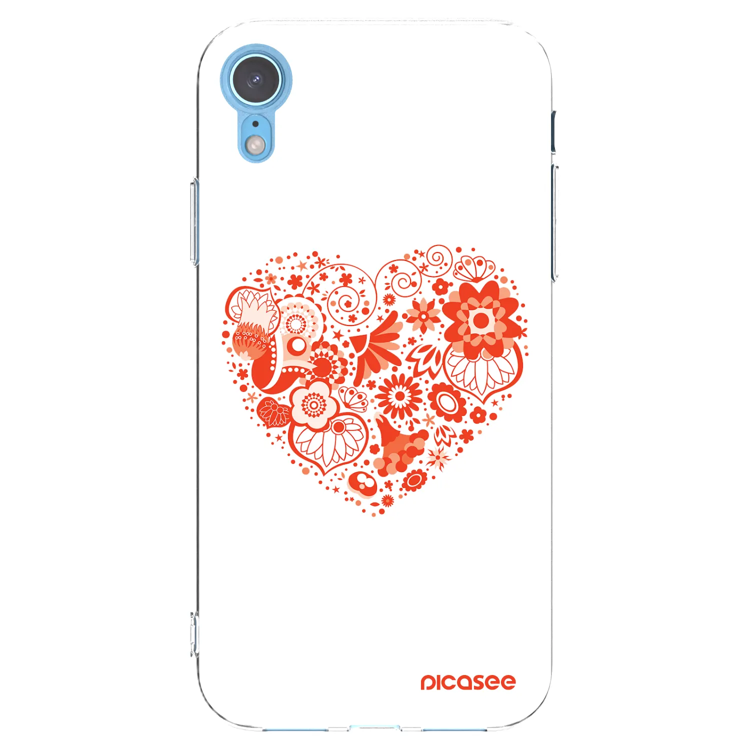 Picasee silikonski prozorni ovitek za Apple iPhone XR - Big heart