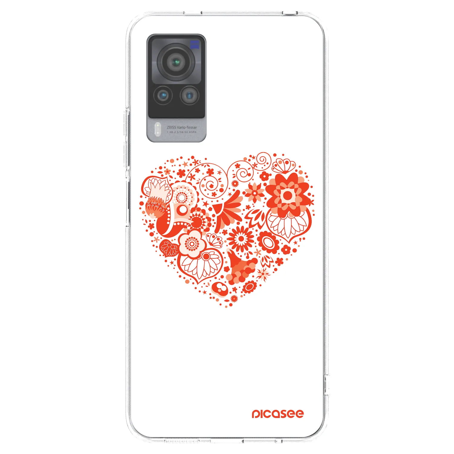 Picasee silikonski prozorni ovitek za Vivo X60 Pro 5G - Big heart