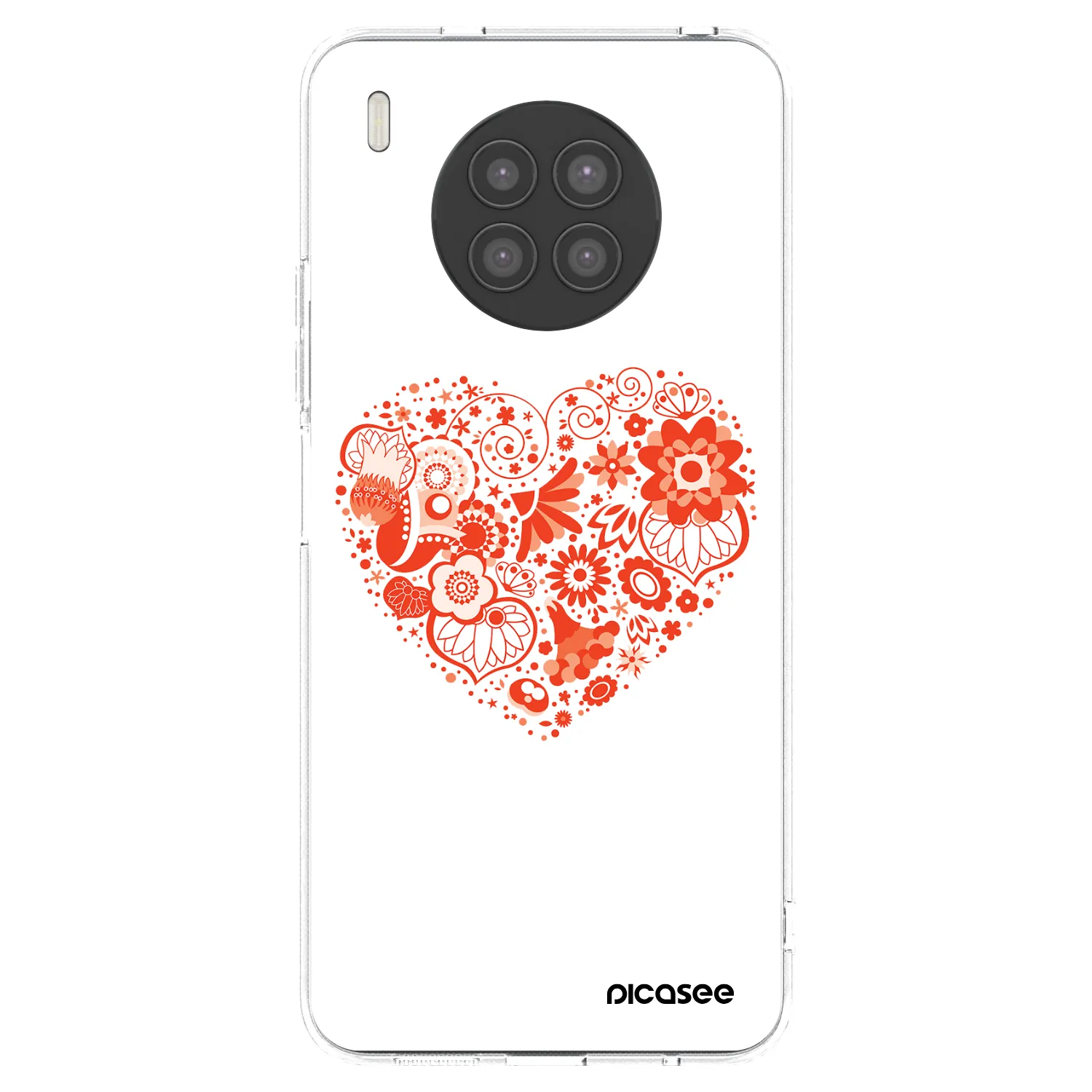 Picasee silikonski prozorni ovitek za Huawei Nova 8i - Big heart