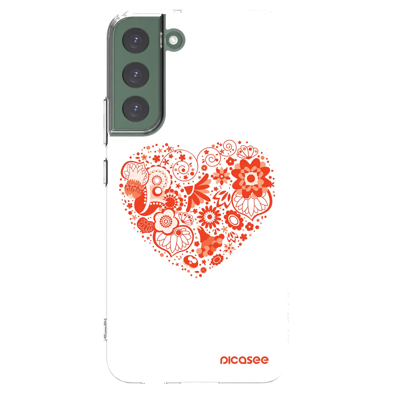 Picasee silikonski prozorni ovitek za Samsung Galaxy S22+ 5G - Big heart