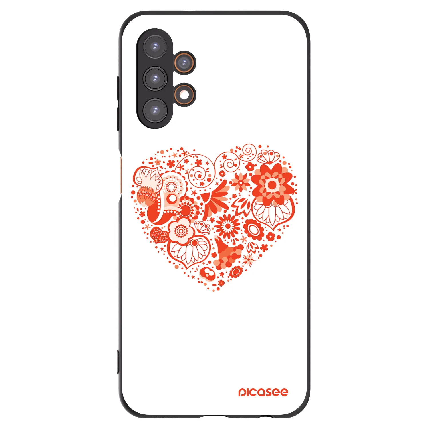 Picasee silikonski črni ovitek za Samsung Galaxy A13 4G A135 - Big heart