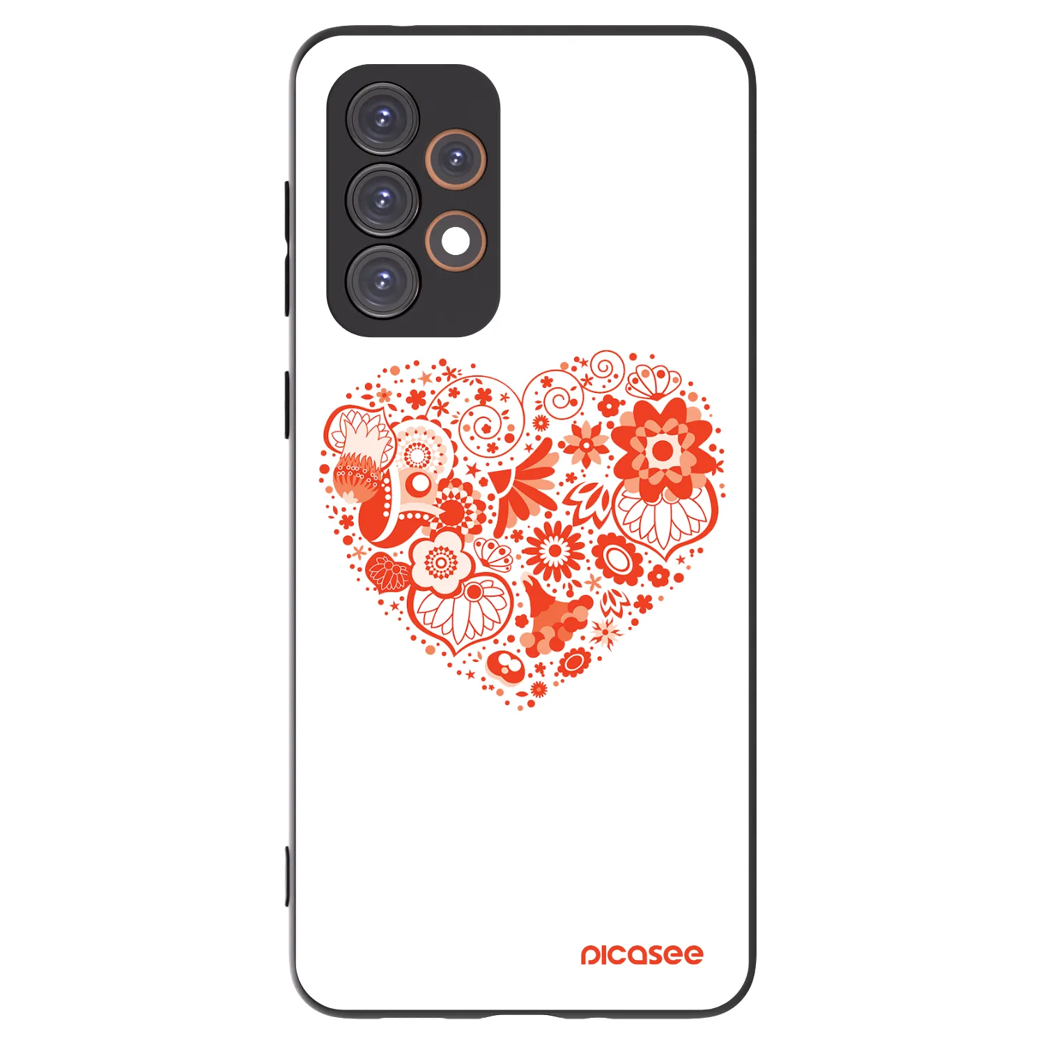 Picasee silikonski črni ovitek za Samsung Galaxy A33 5G A336 - Big heart