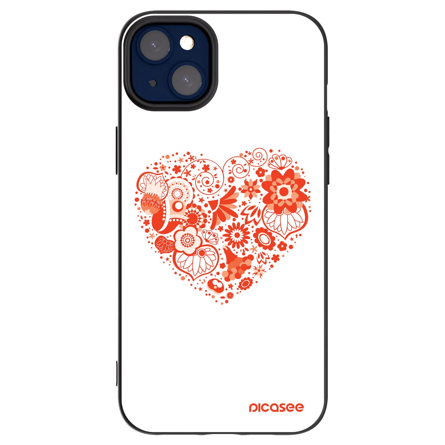 Picasee silikonski črni ovitek za Apple iPhone 14 Plus - Big heart