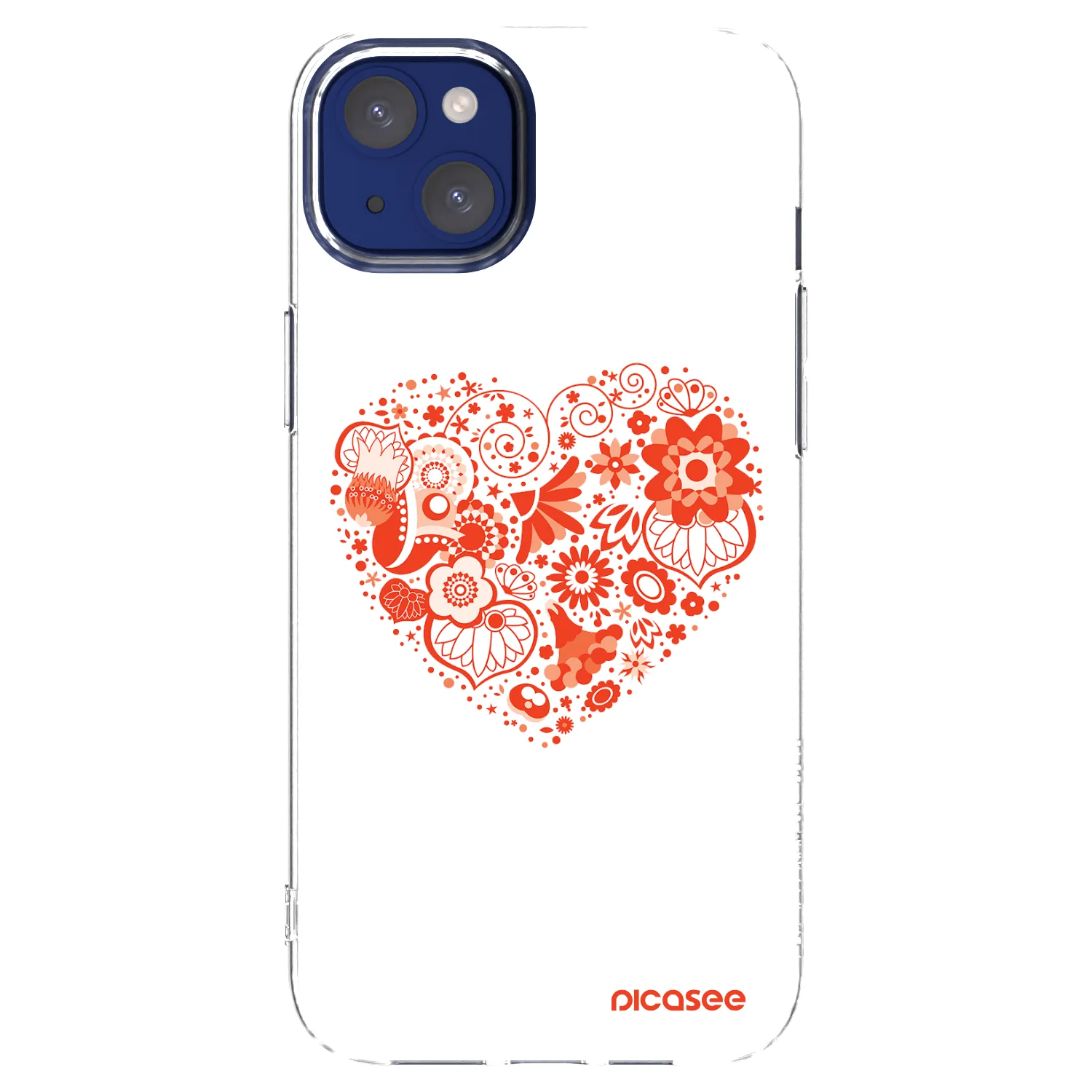 Picasee silikonski prozorni ovitek za Apple iPhone 14 Plus - Big heart