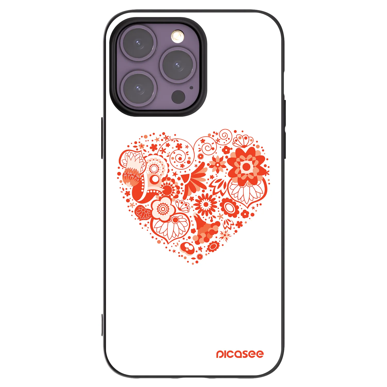 Picasee silikonski črni ovitek za Apple iPhone 14 Pro Max - Big heart