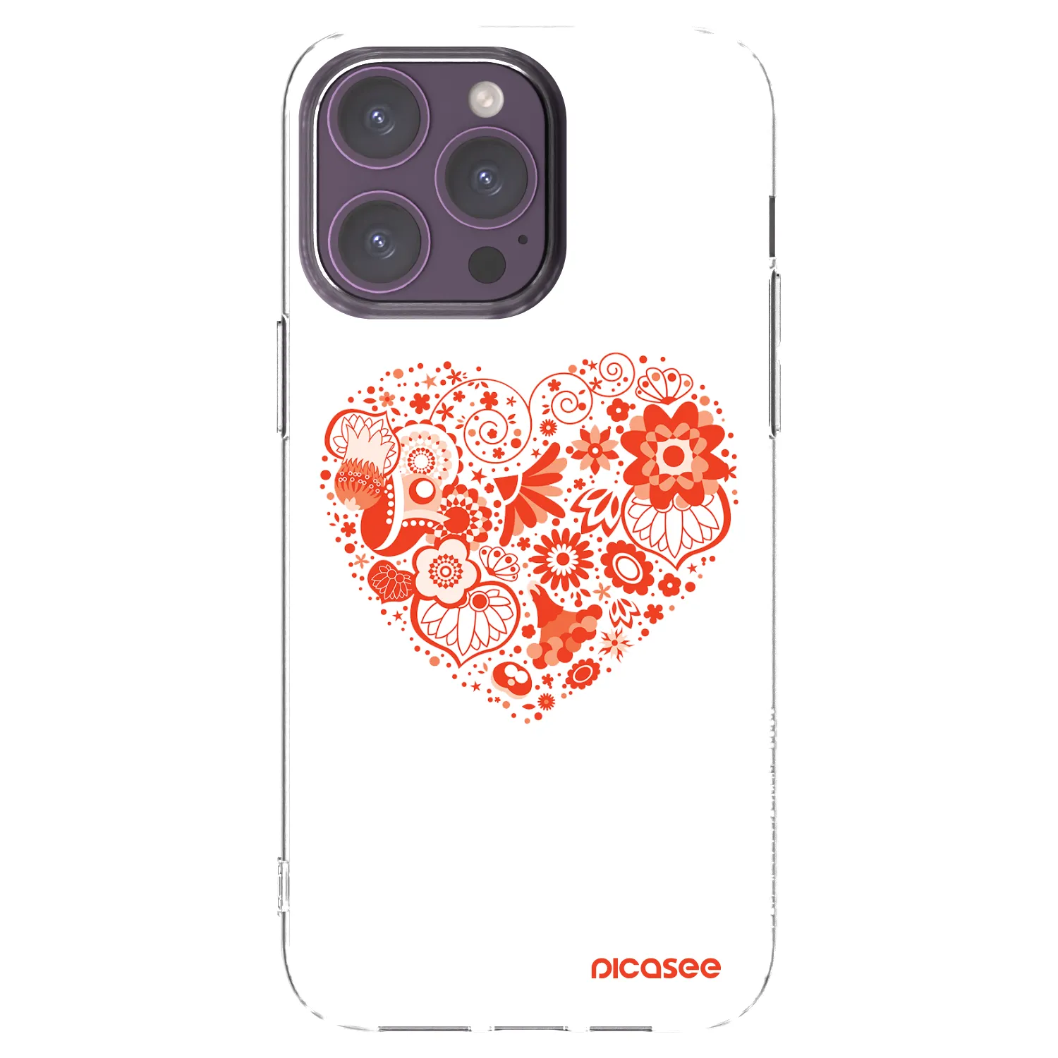 Picasee silikonski prozorni ovitek za Apple iPhone 14 Pro Max - Big heart