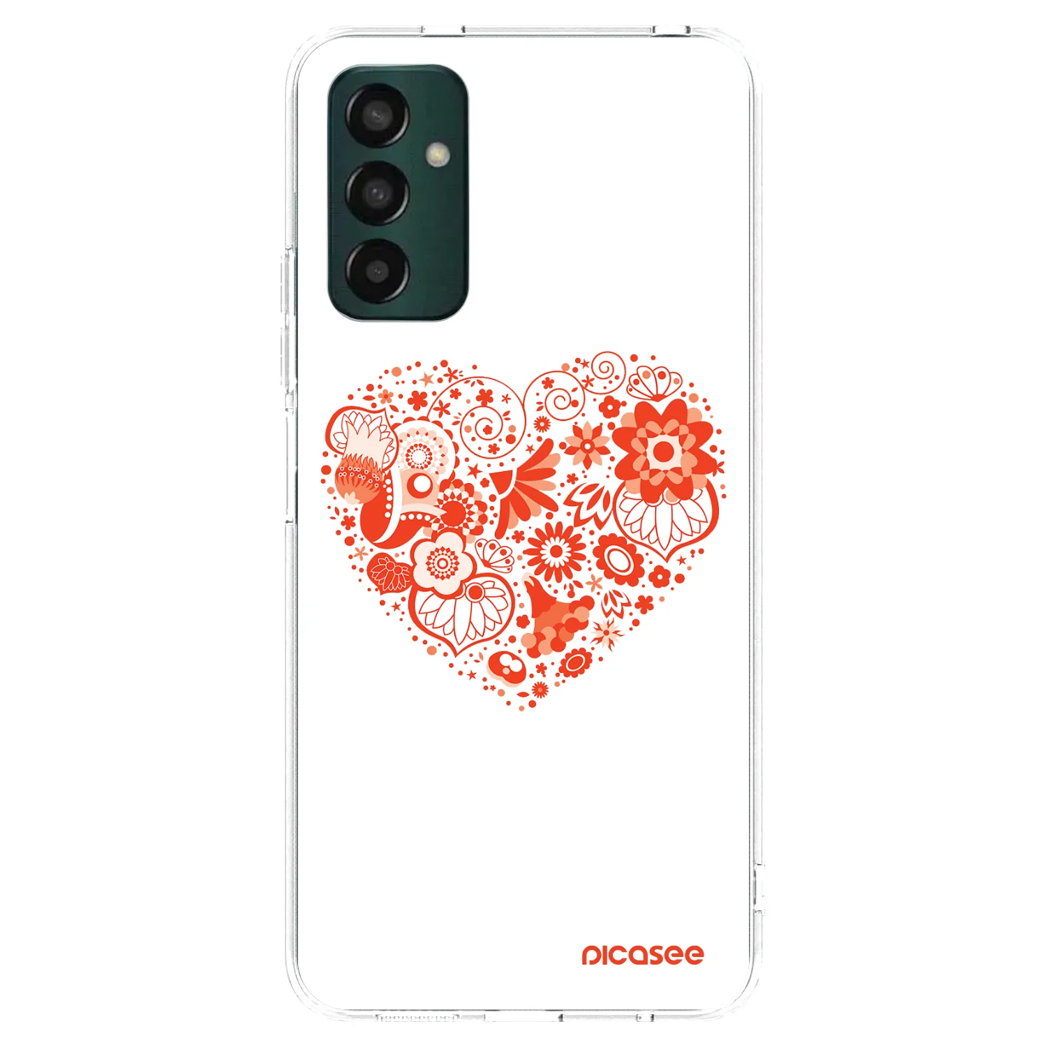 Picasee silikonski prozorni ovitek za Samsung Galaxy M13 M135F - Big heart