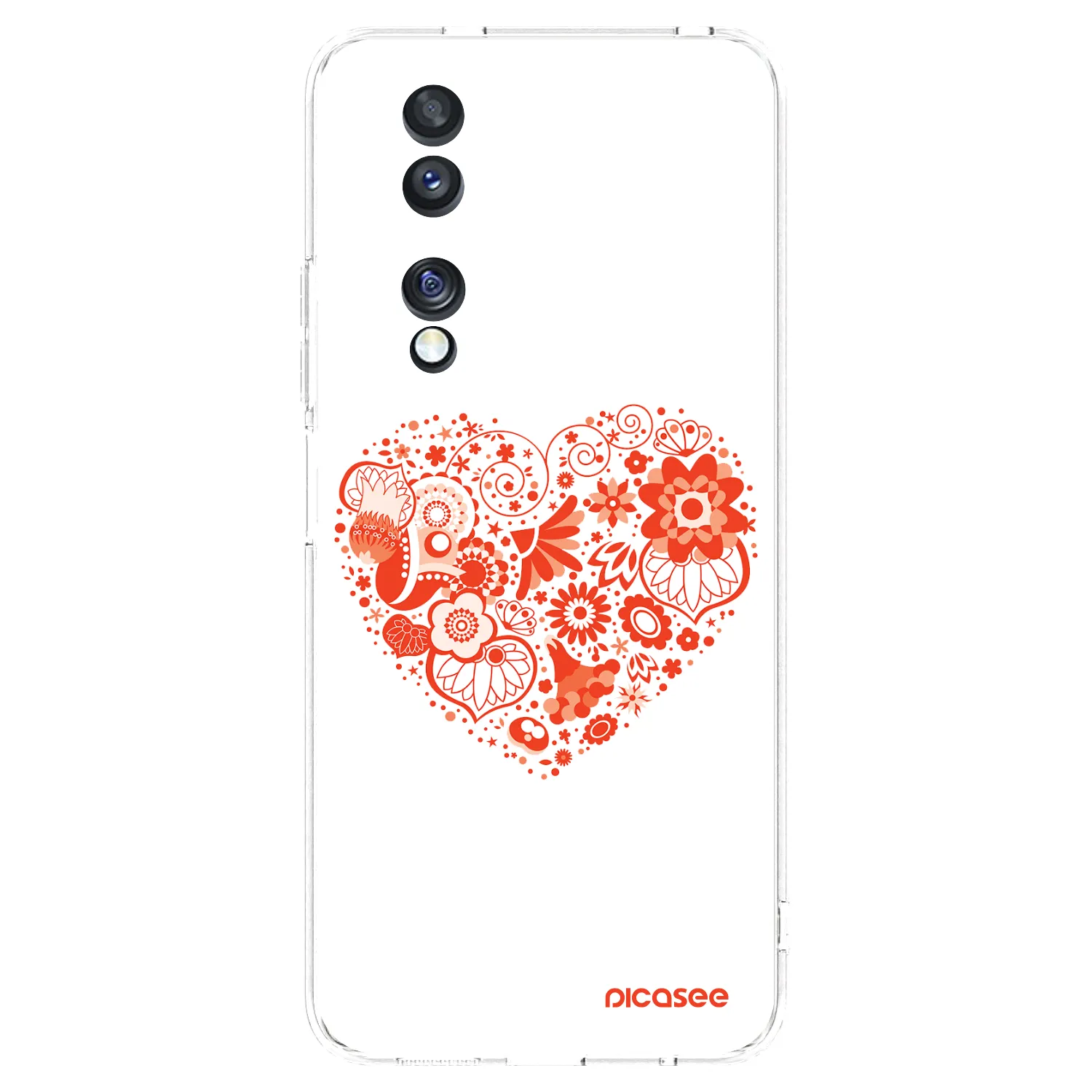 Picasee silikonski prozorni ovitek za Honor 70 - Big heart