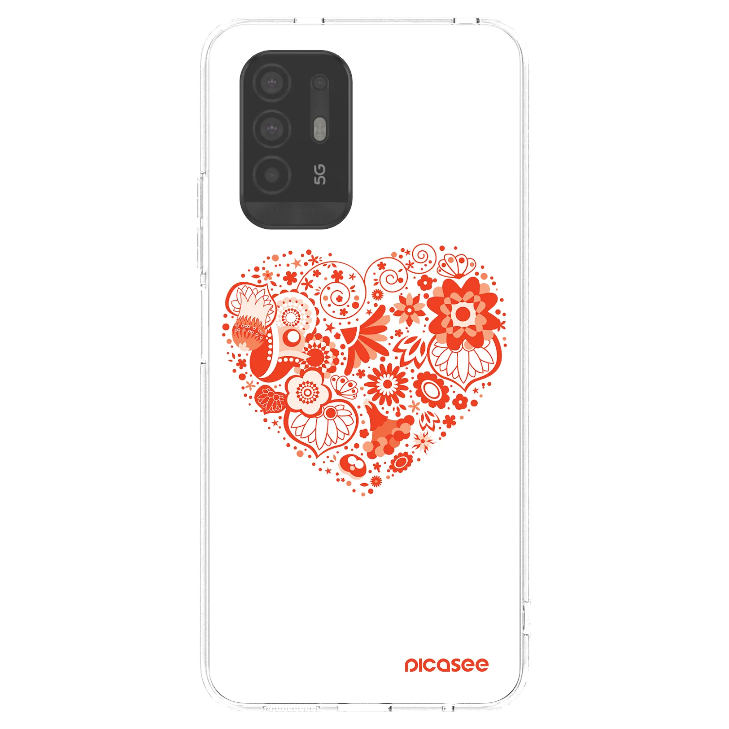 Picasee silikonski prozorni ovitek za OPPO A94 5G - Big heart