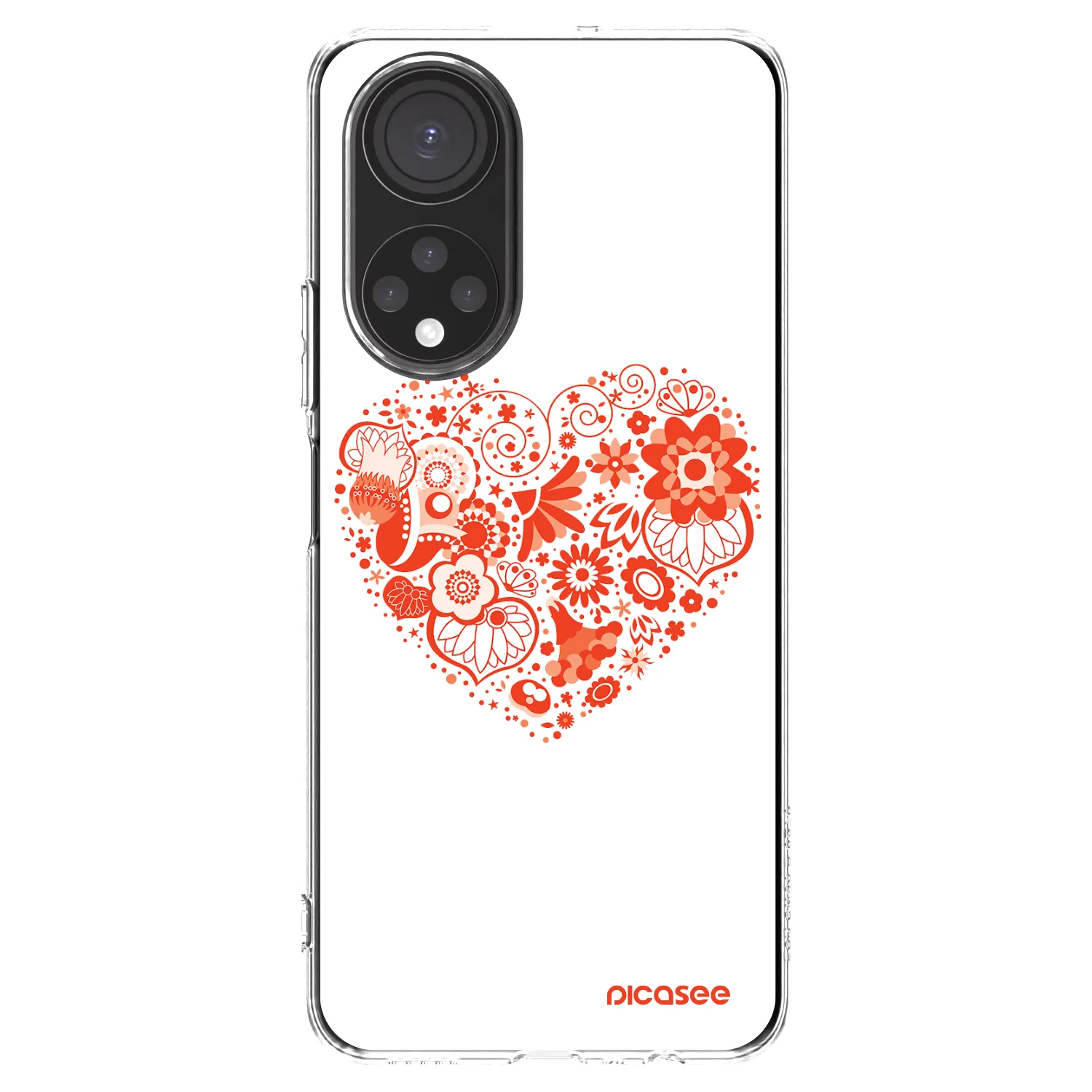 Picasee silikonski prozorni ovitek za Honor X7 - Big heart
