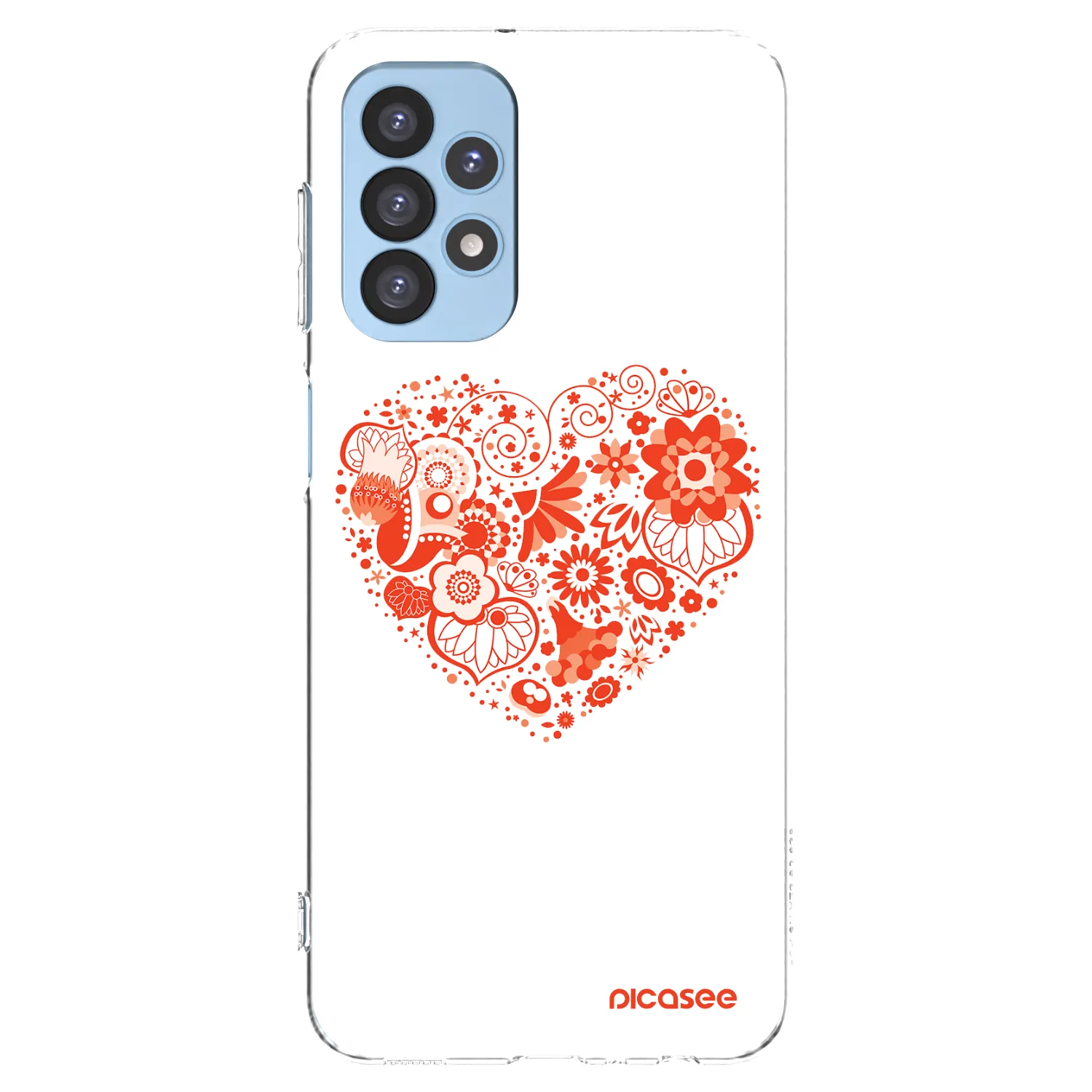 Picasee silikonski prozorni ovitek za Samsung Galaxy A23 A235F 4G - Big heart