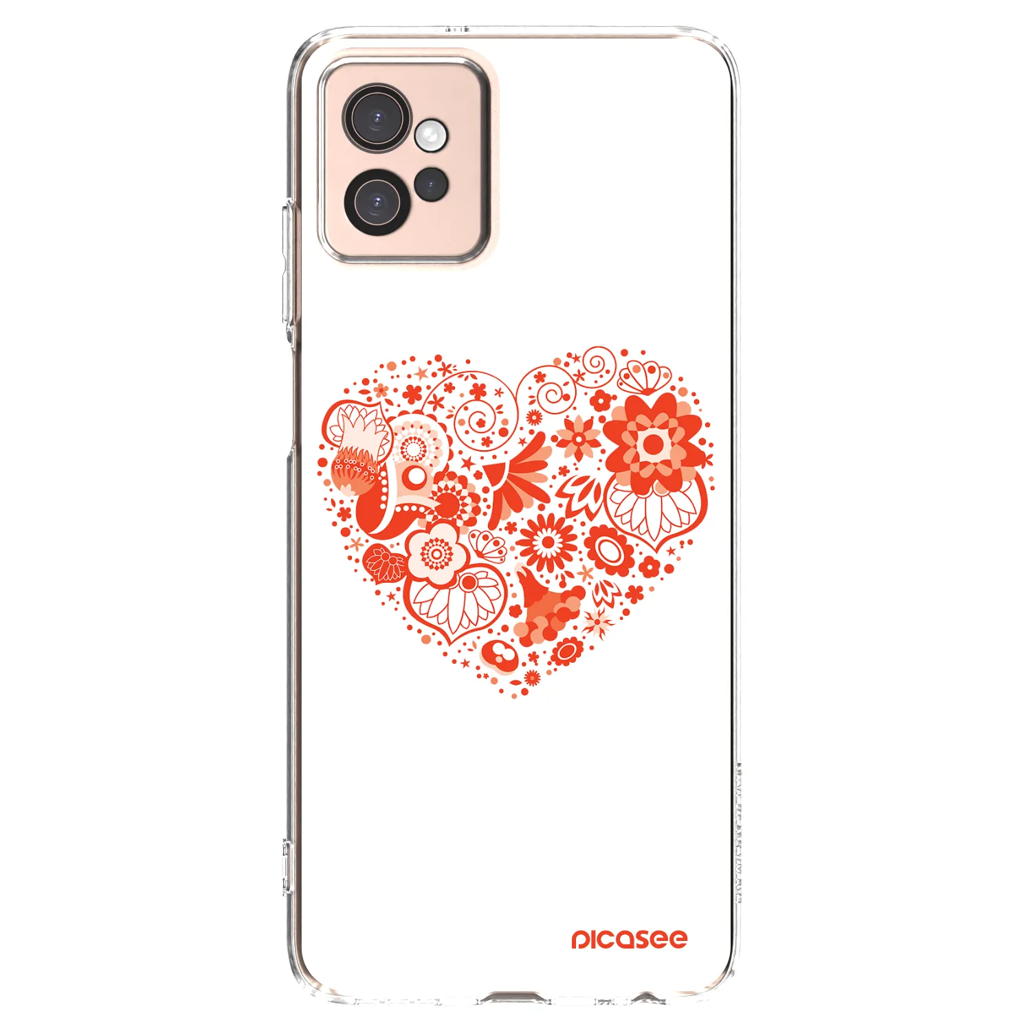 Picasee silikonski prozorni ovitek za Motorola Moto G32 - Big heart