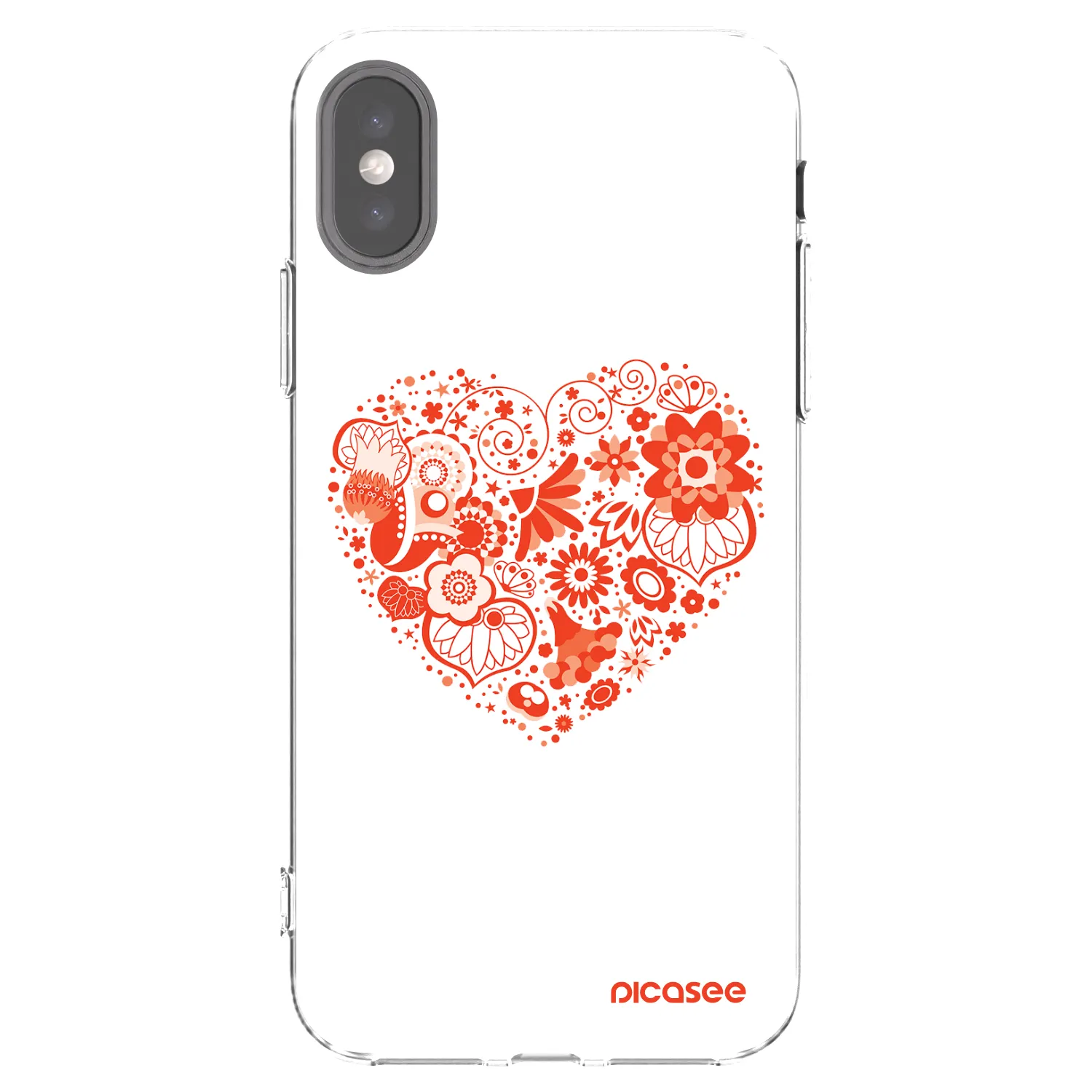 Picasee silikonski prozorni ovitek za Apple iPhone X/XS - Big heart