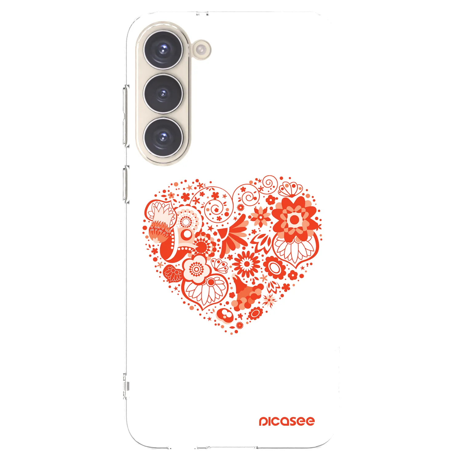 Picasee silikonski prozorni ovitek za Samsung Galaxy S23+ 5G - Big heart