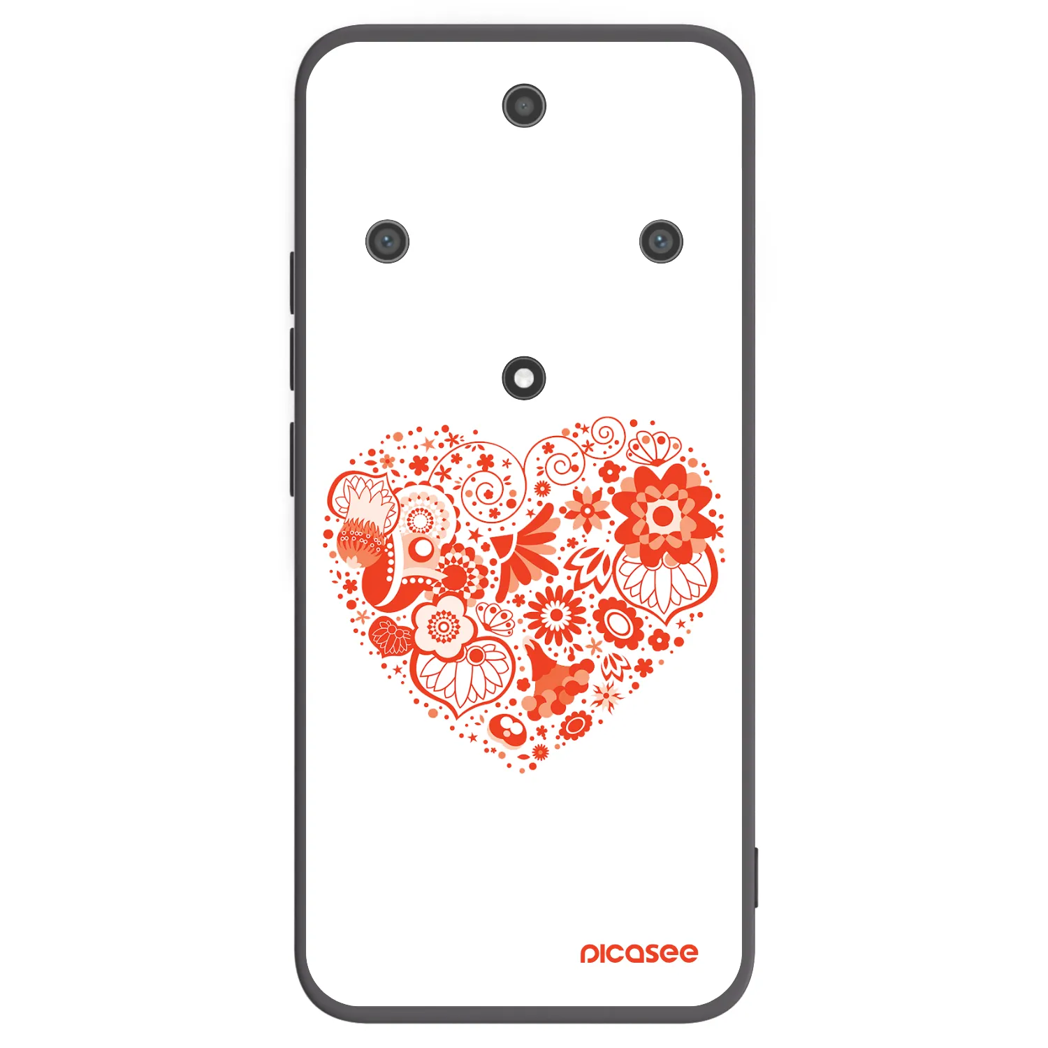 Picasee silikonski črni ovitek za Honor Magic5 Lite 5G - Big heart