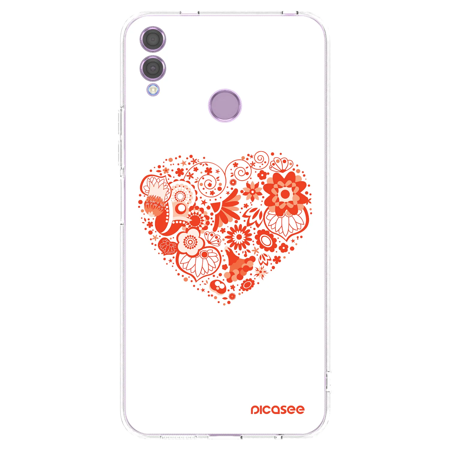 Picasee silikonski prozorni ovitek za Honor 8X - Big heart