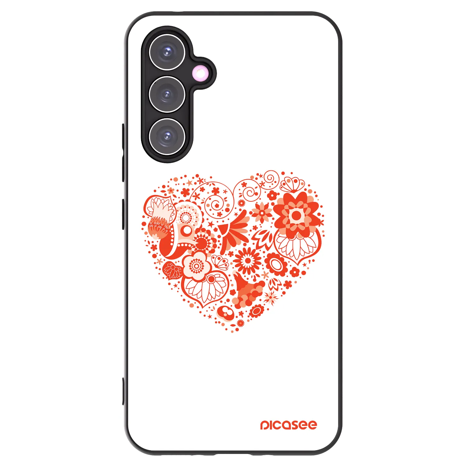 Picasee silikonski črni ovitek za Samsung Galaxy A54 5G A546B - Big heart