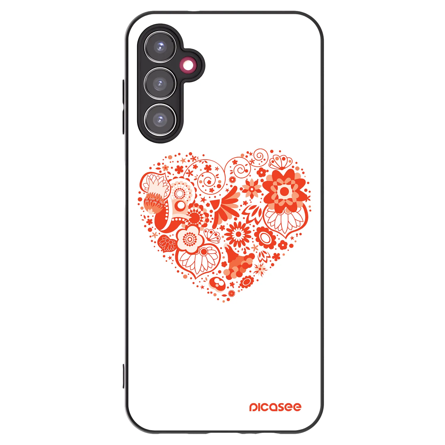 Picasee silikonski črni ovitek za Samsung Galaxy A14 4G A145R - Big heart