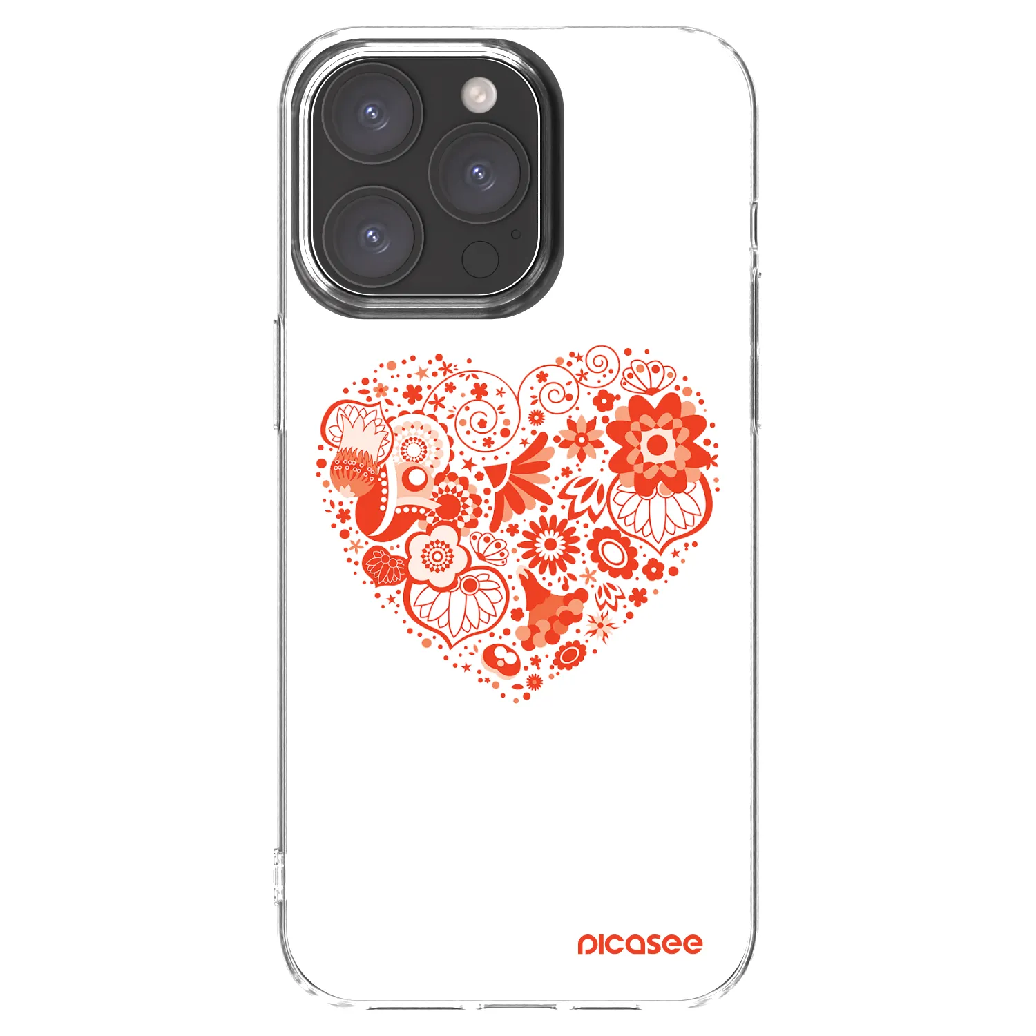 Picasee silikonski prozorni ovitek za Apple iPhone 15 Pro Max - Big heart