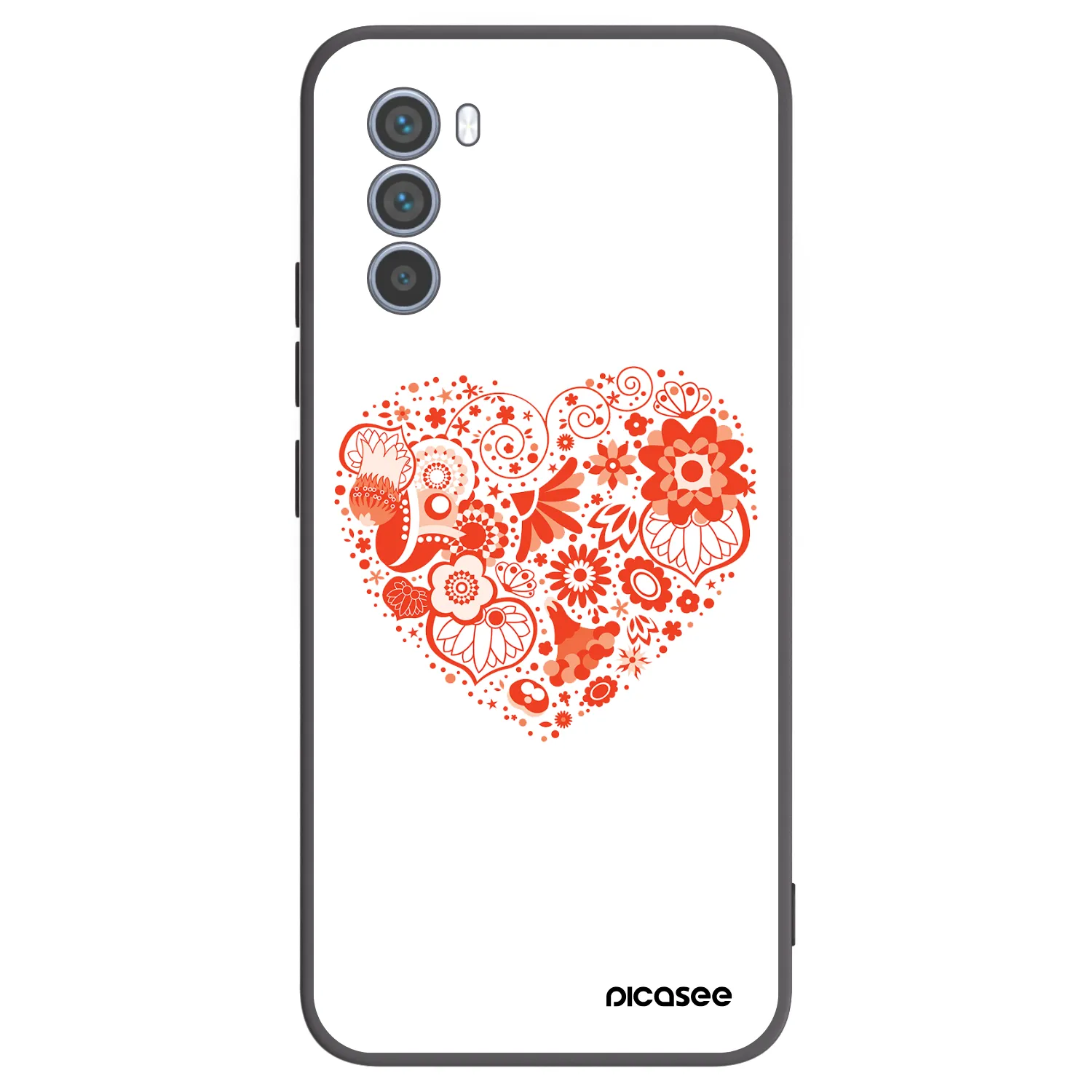 Picasee silikonski črni ovitek za Motorola Moto G62 - Big heart