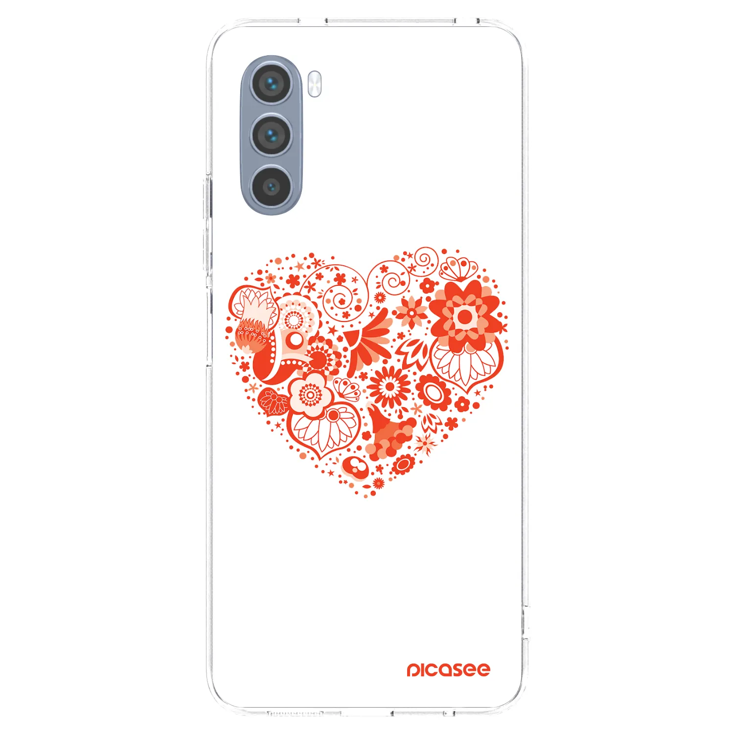 Picasee silikonski prozorni ovitek za Motorola Moto G62 - Big heart
