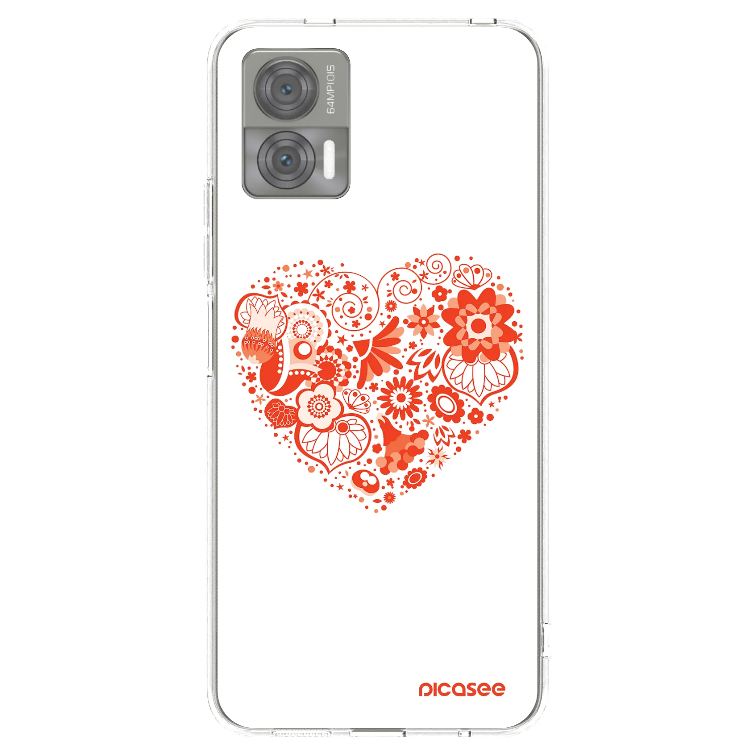 Picasee silikonski prozorni ovitek za Motorola Edge 30 Neo - Big heart