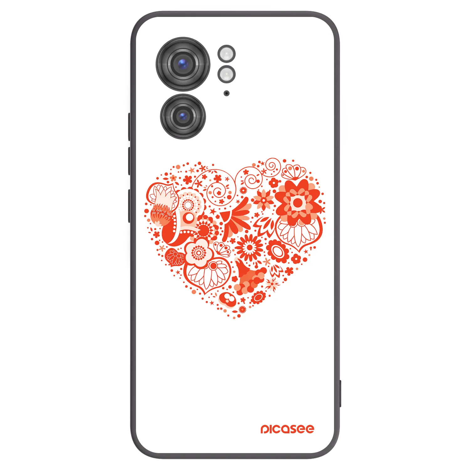 Picasee silikonski črni ovitek za Motorola Edge 40 - Big heart