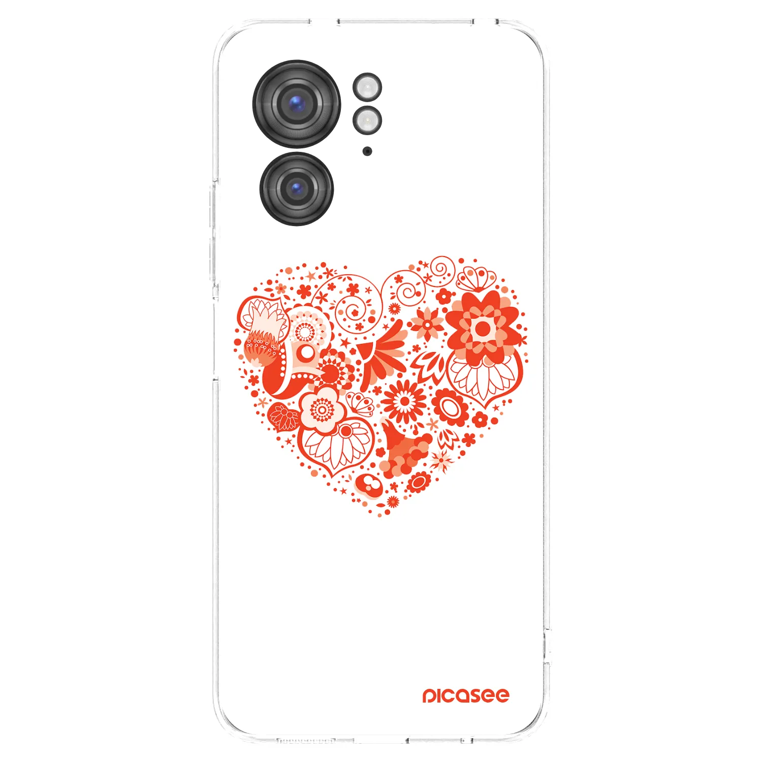 Picasee silikonski prozorni ovitek za Motorola Edge 40 - Big heart
