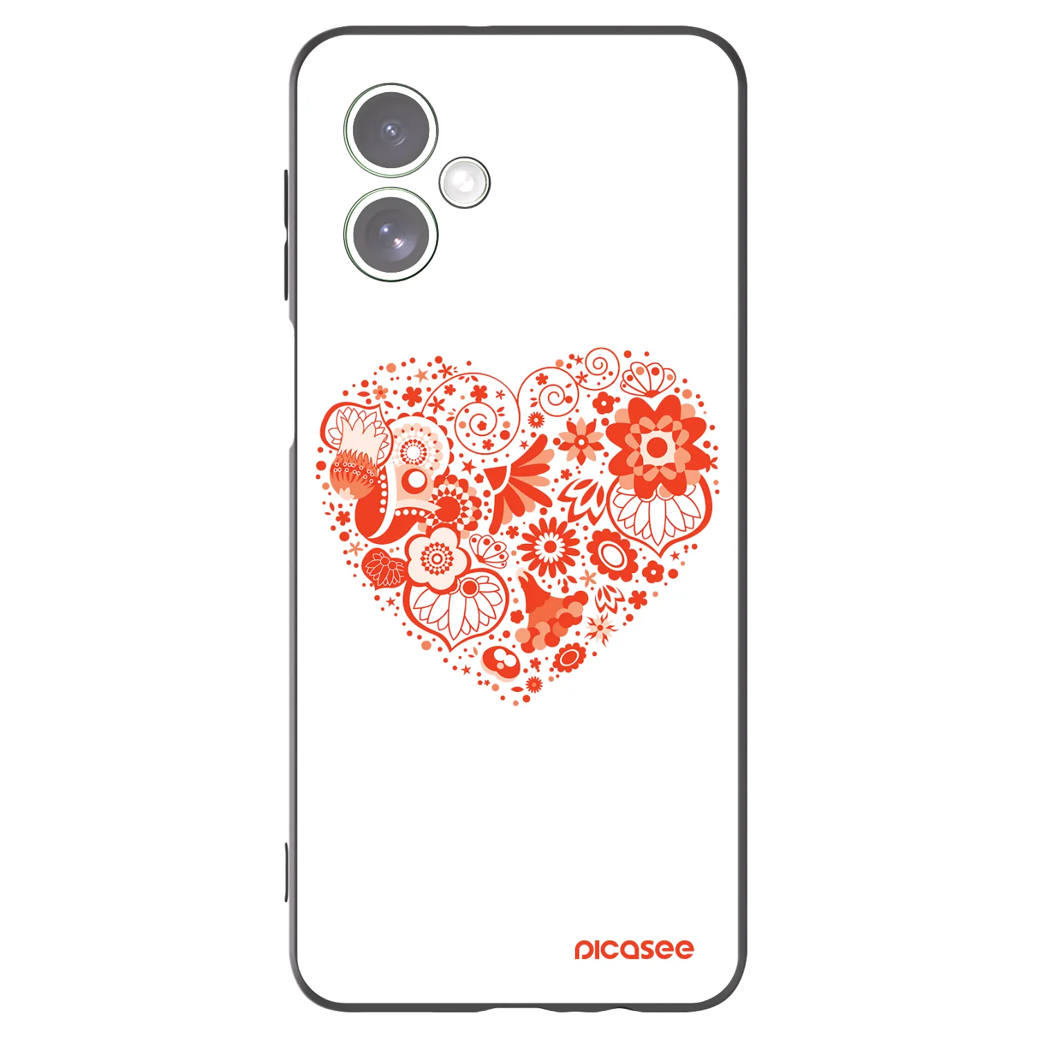 Picasee silikonski črni ovitek za Motorola Moto G54 5G - Big heart