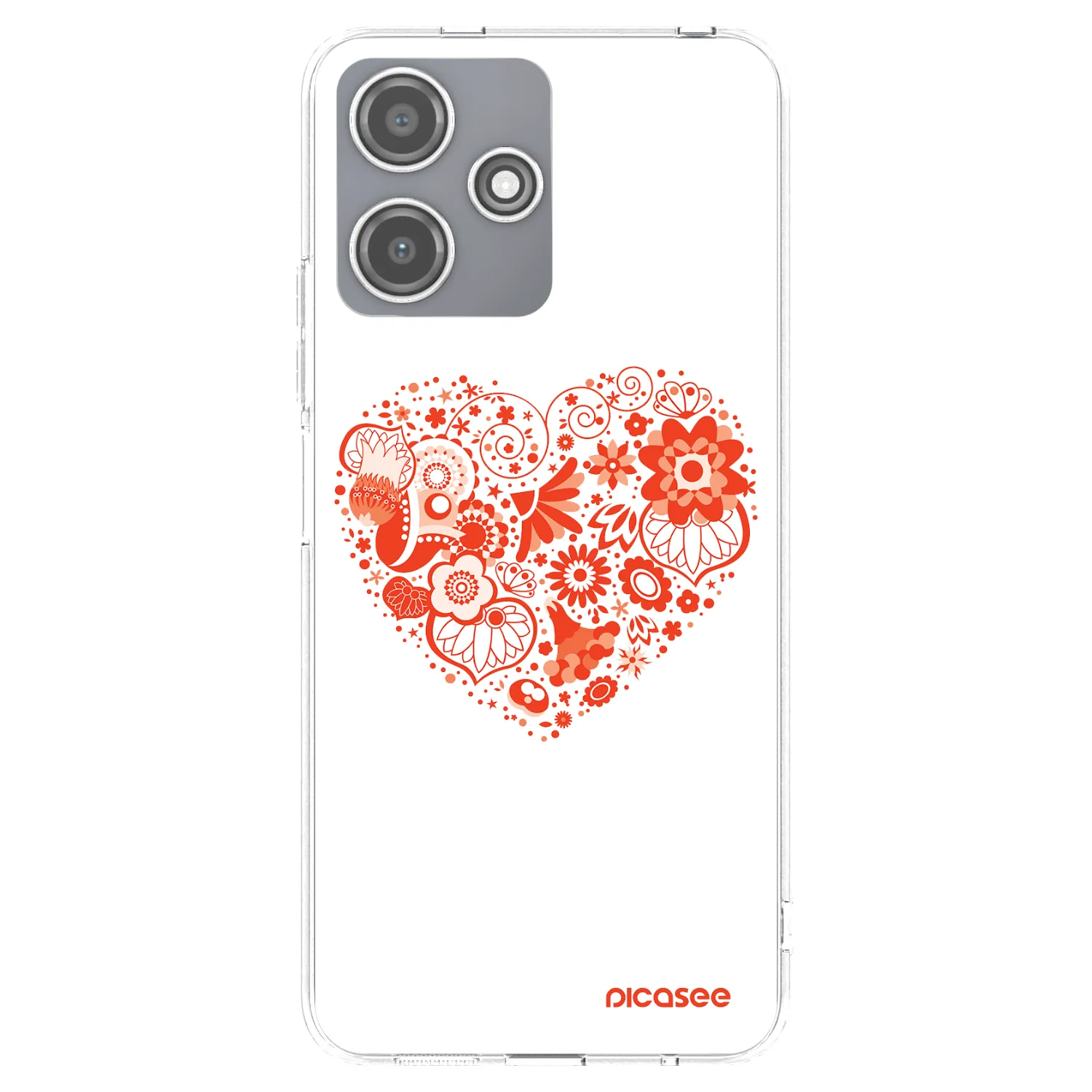 Picasee silikonski prozorni ovitek za Xiaomi Redmi 12 5G - Big heart