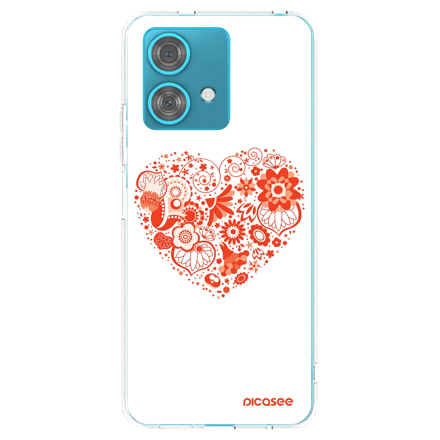 Picasee silikonski prozorni ovitek za Motorola Edge 40 Neo - Big heart