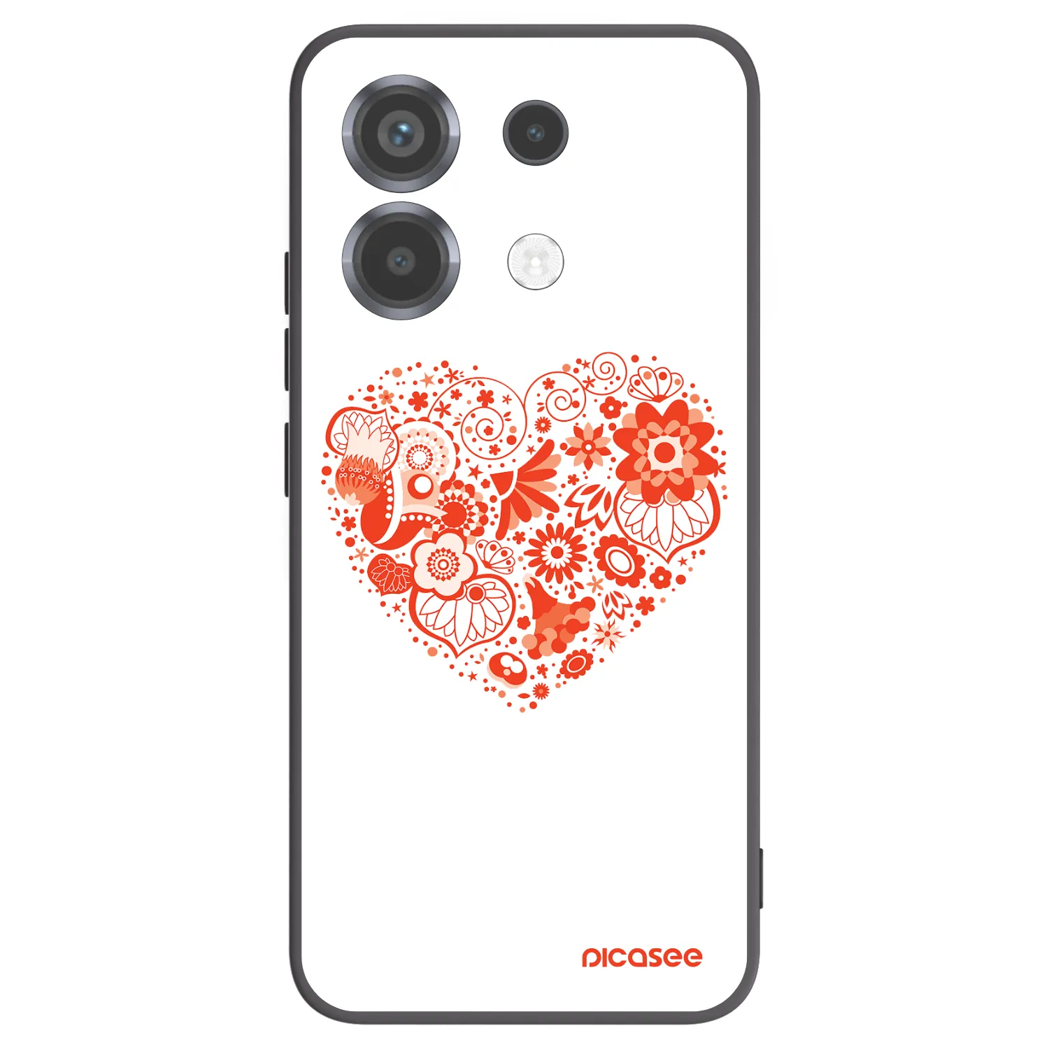 Picasee silikonski črni ovitek za Xiaomi Poco X6 - Big heart