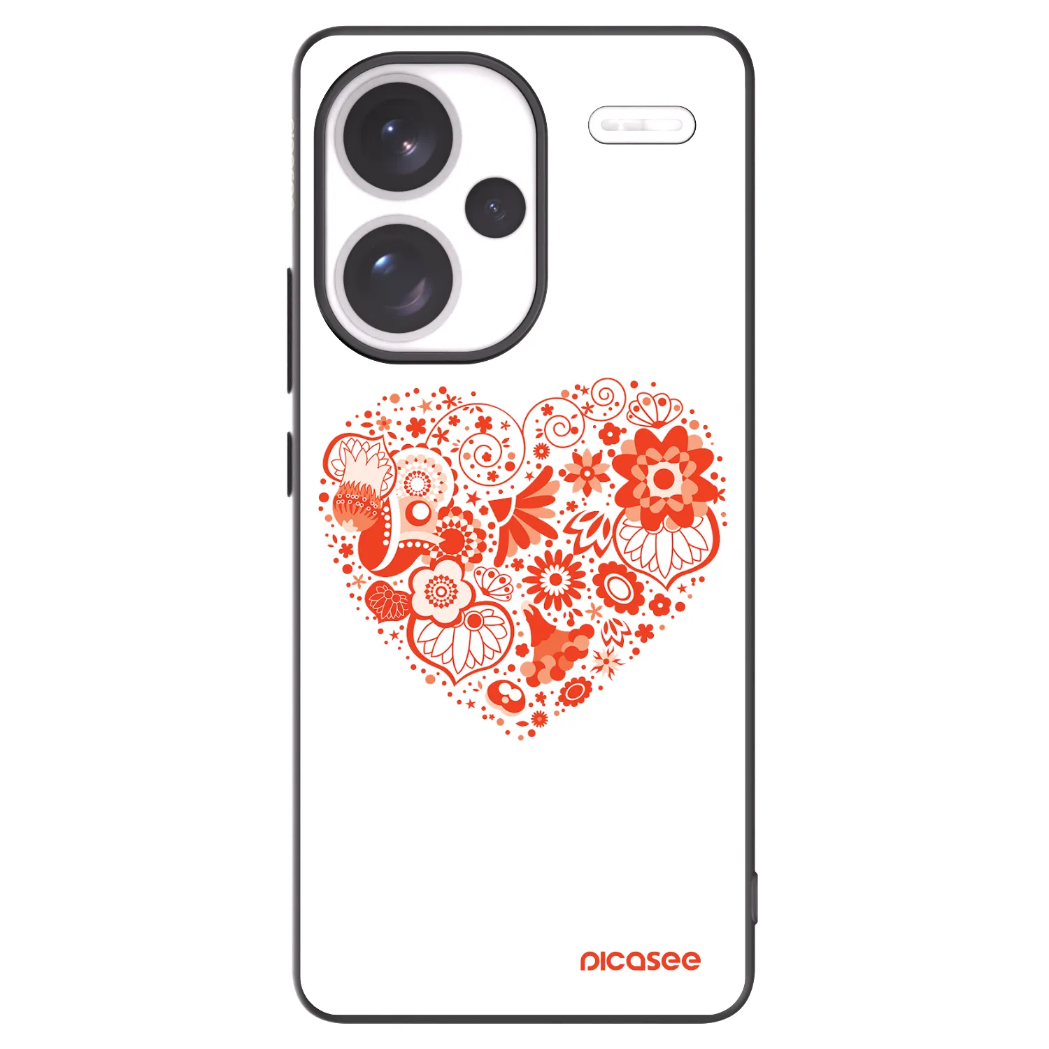 Picasee silikonski črni ovitek za Xiaomi Redmi Note 13 Pro+ 5G - Big heart