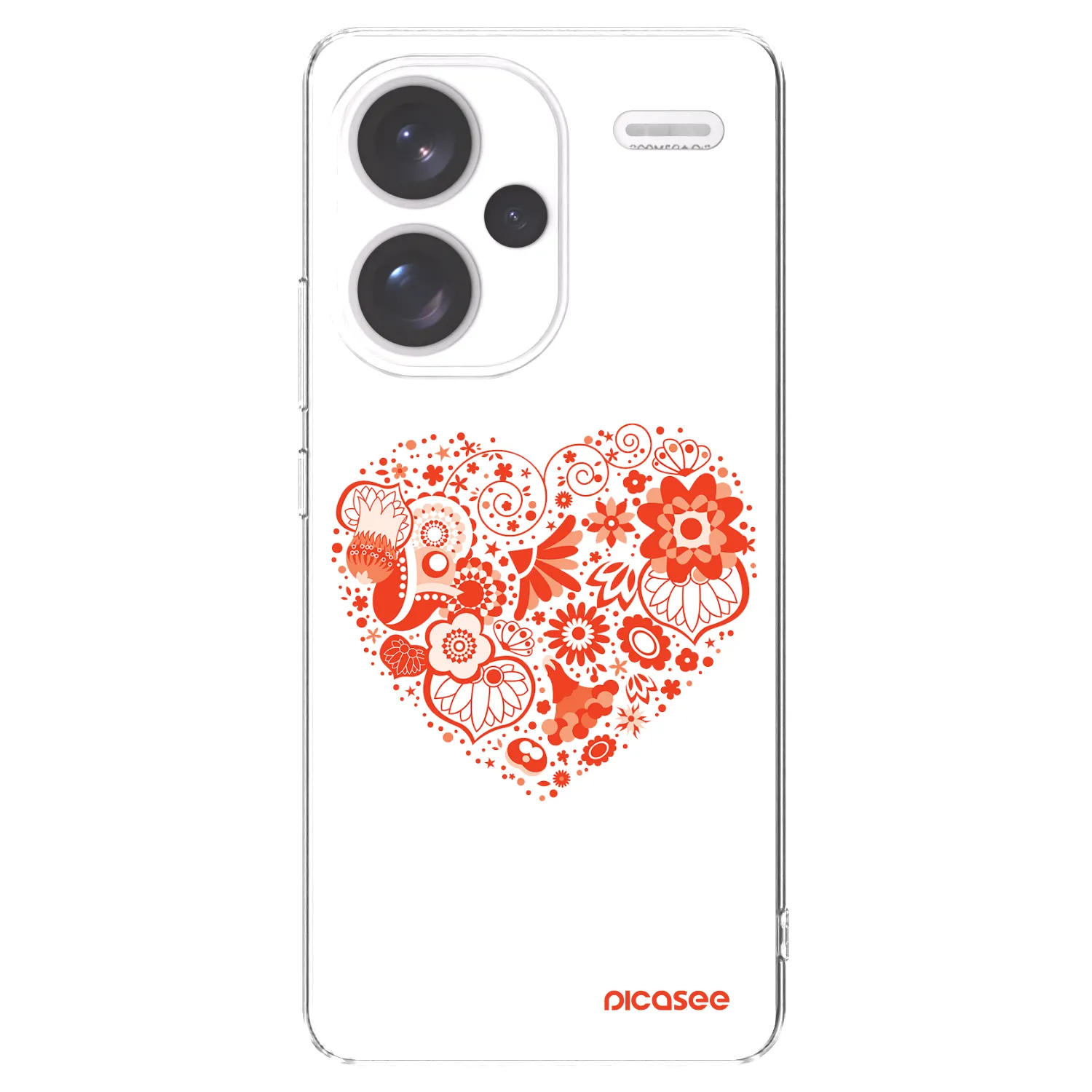 Picasee silikonski prozorni ovitek za Xiaomi Redmi Note 13 Pro+ 5G - Big heart