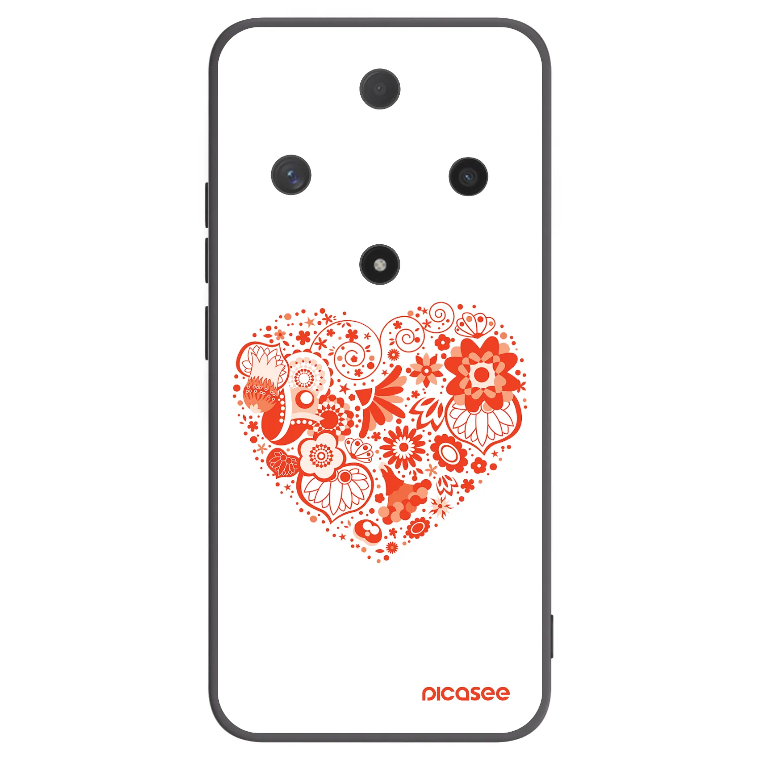 Picasee silikonski črni ovitek za Honor Magic6 Lite 5G - Big heart