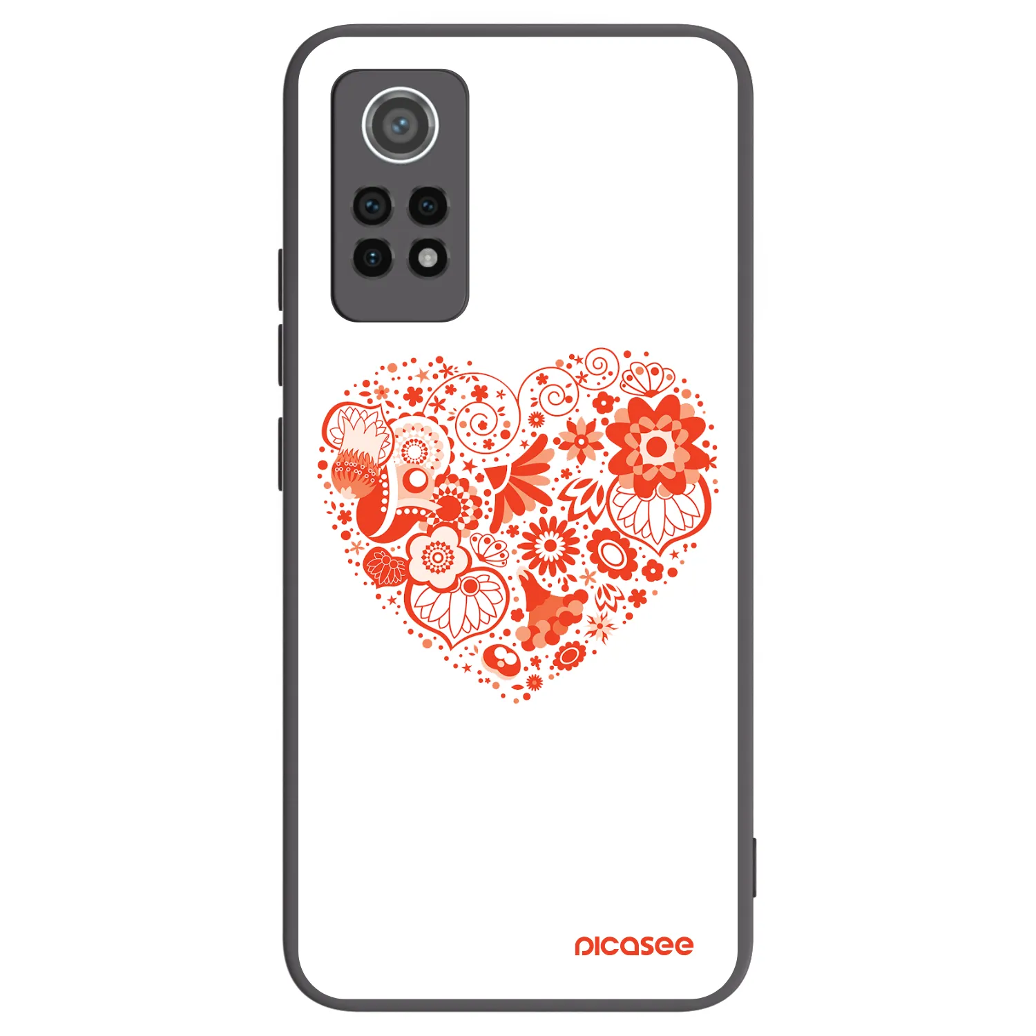 Picasee silikonski črni ovitek za Xiaomi Redmi Note 12 Pro 4G - Big heart