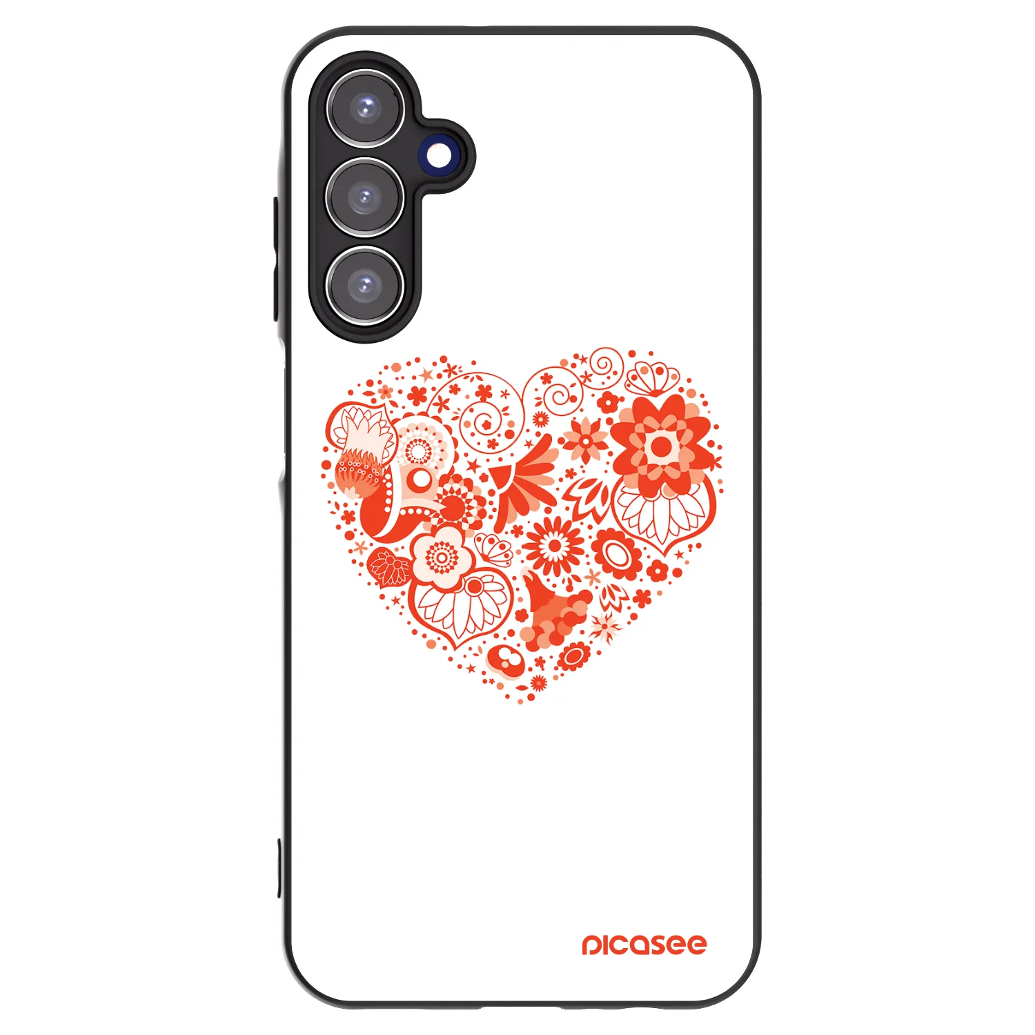 Picasee silikonski črni ovitek za Samsung Galaxy A15 A155F 4G - Big heart