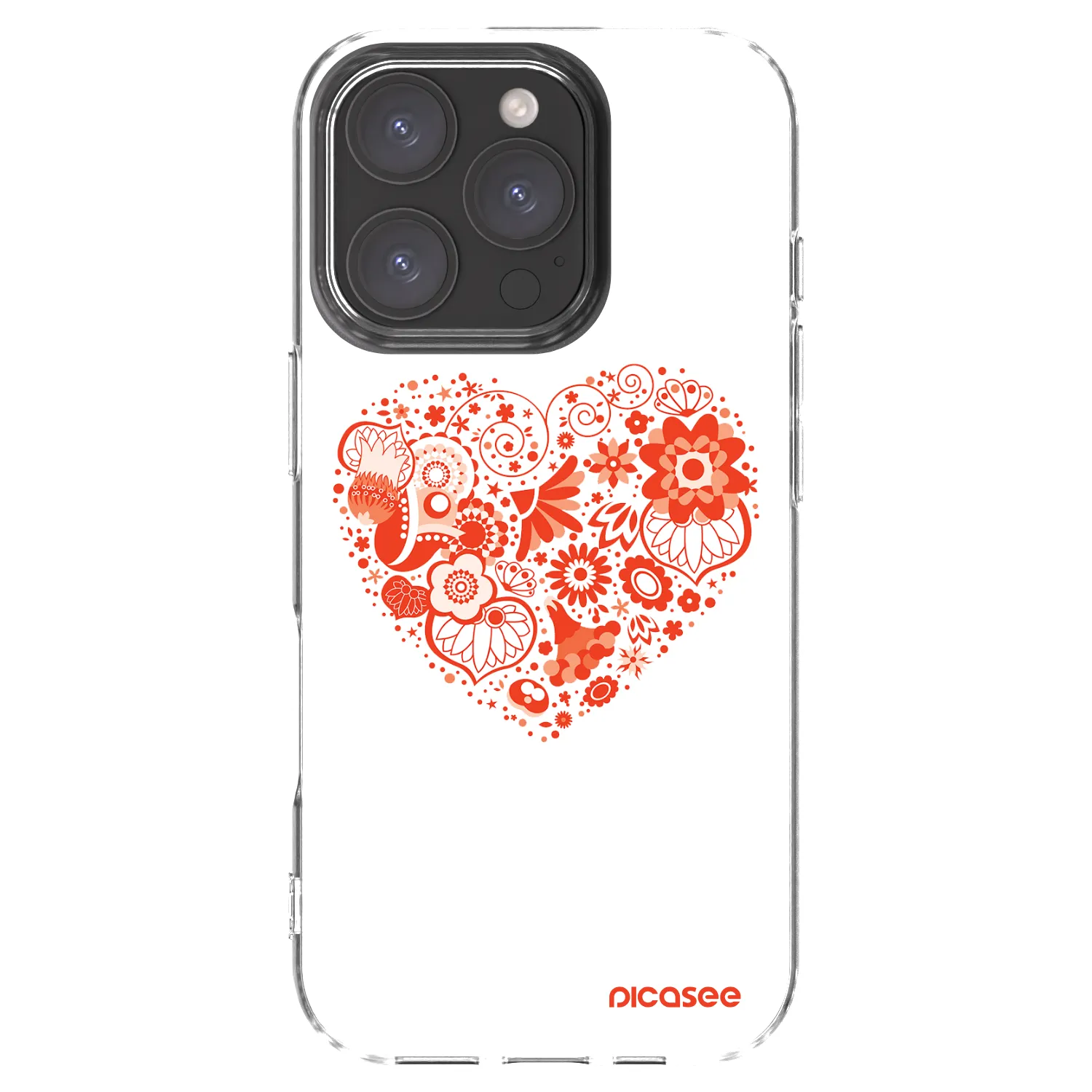 Picasee silikonski prozorni ovitek za Apple iPhone 16 Pro - Big heart