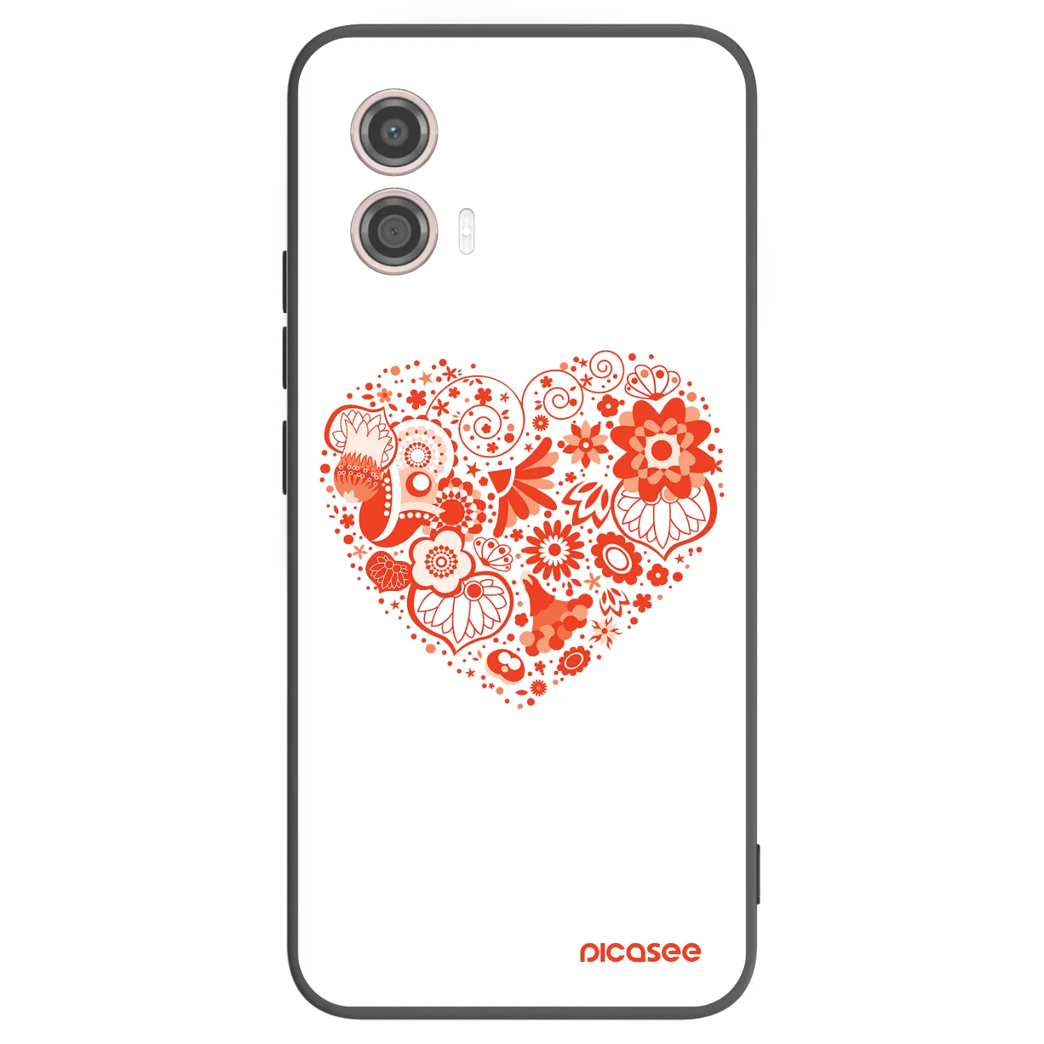 Picasee silikonski črni ovitek za Motorola Moto G53 5G - Big heart