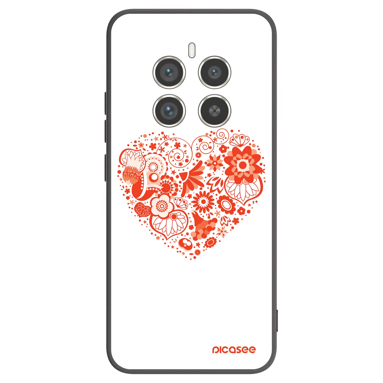Picasee silikonski črni ovitek za Realme 12 Pro 5G - Big heart