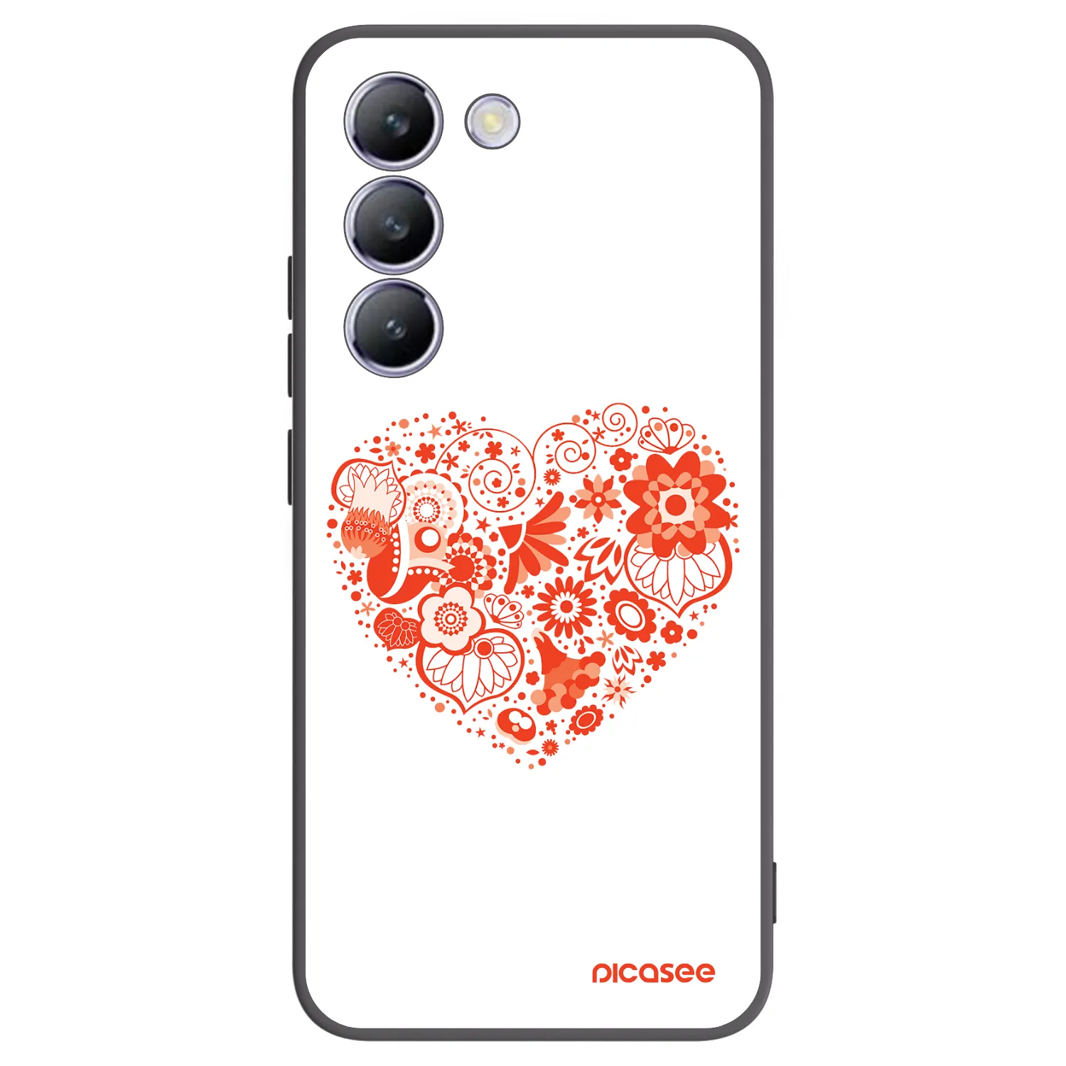 Picasee silikonski črni ovitek za Vivo V40 SE 5G - Big heart