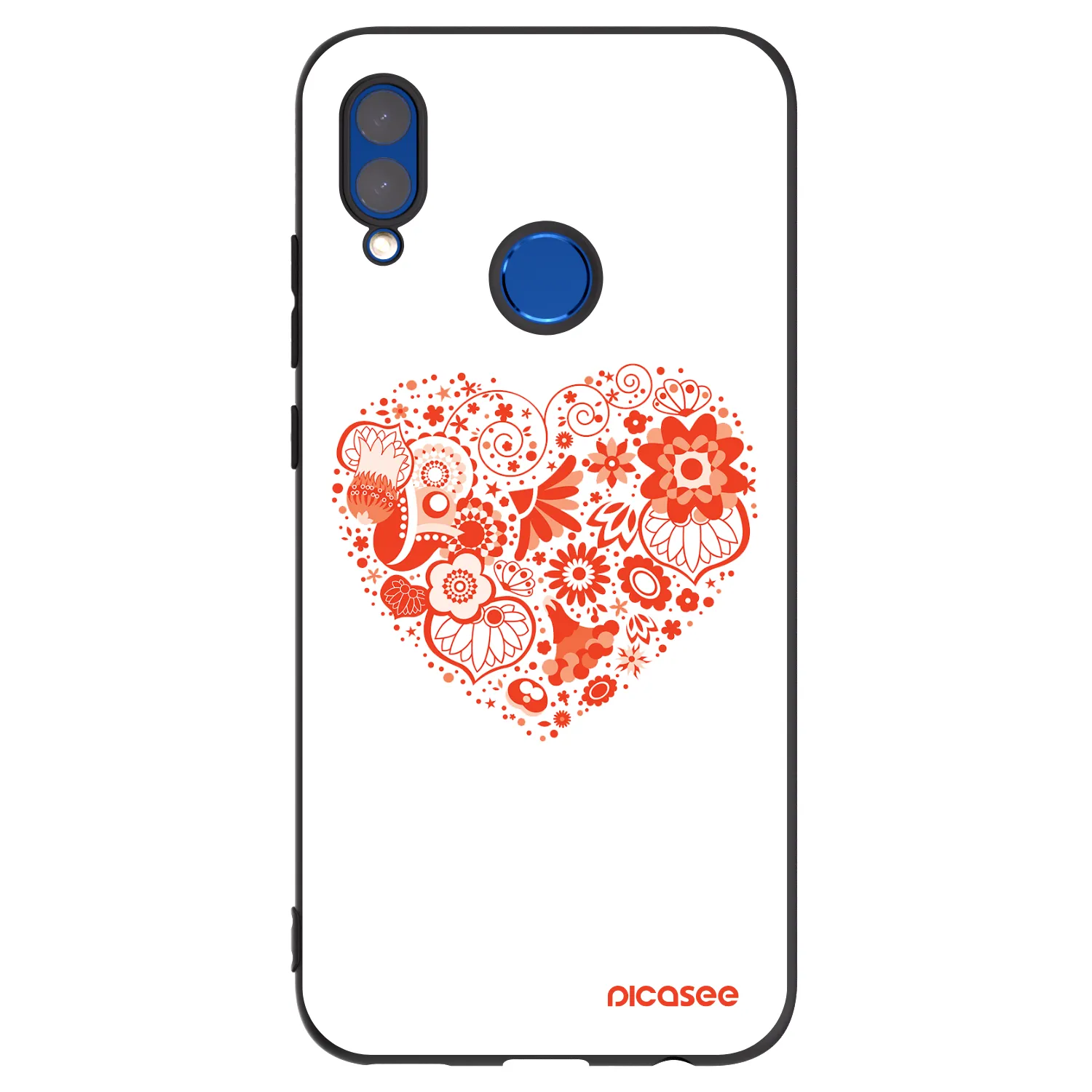 Picasee silikonski črni ovitek za Huawei P Smart 2019 - Big heart