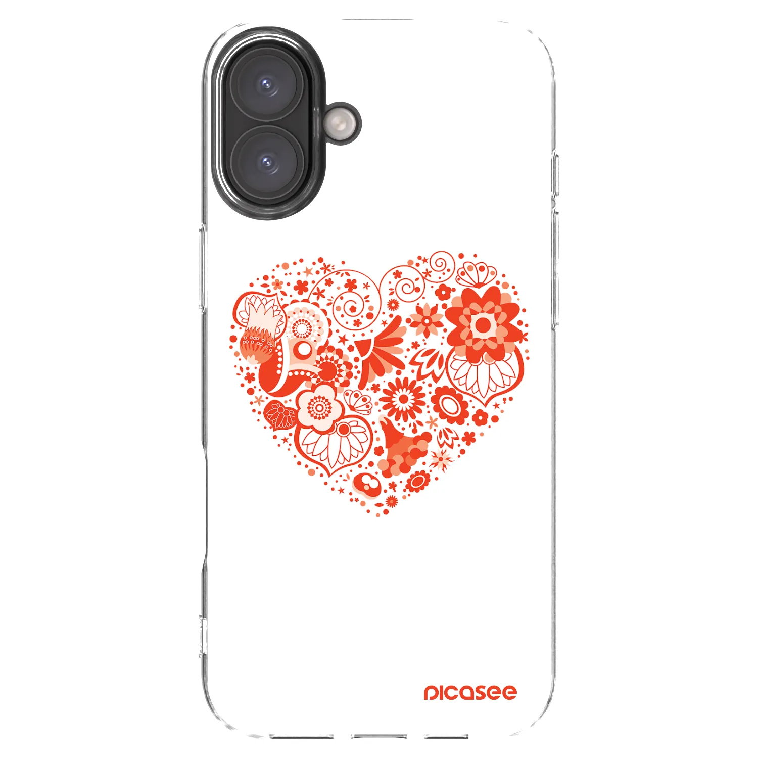 Picasee silikonski prozorni ovitek za Apple iPhone 16 Plus - Big heart