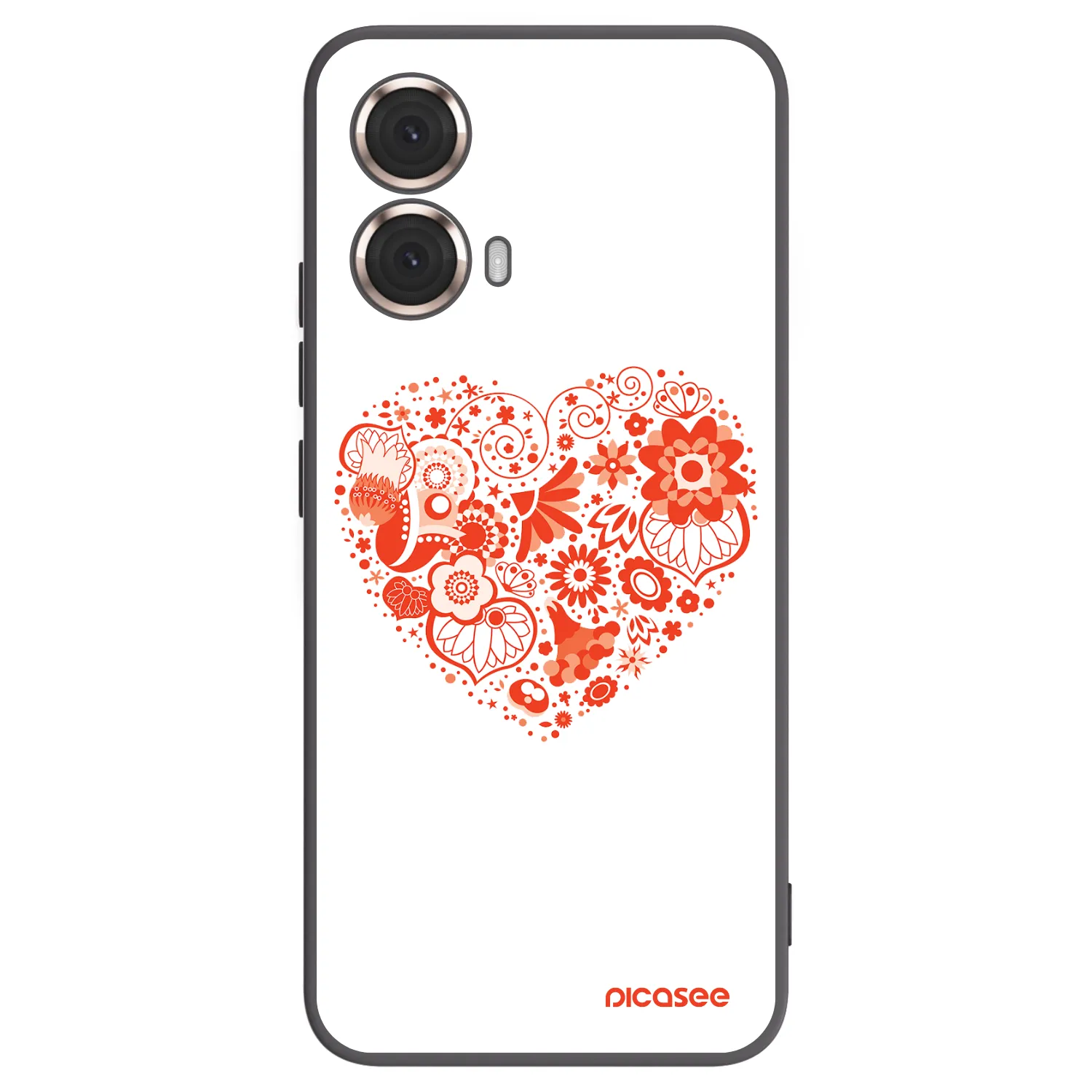 Picasee silikonski črni ovitek za Motorola Moto G85 - Big heart