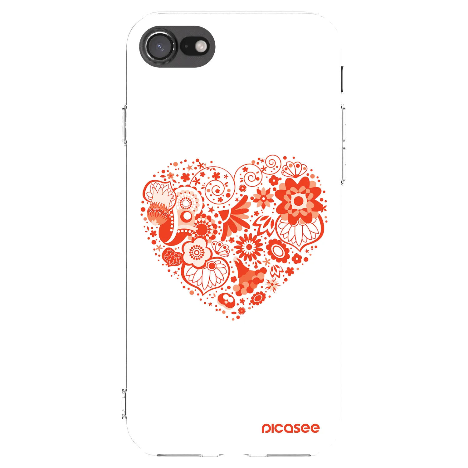 Picasee silikonski prozorni ovitek za Apple iPhone 7 - Big heart