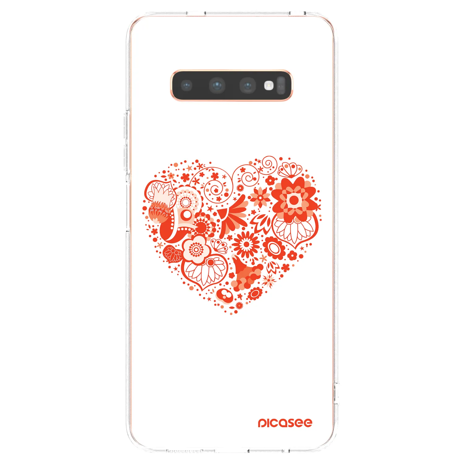 Picasee silikonski prozorni ovitek za Samsung Galaxy S10 Plus G975 - Big heart